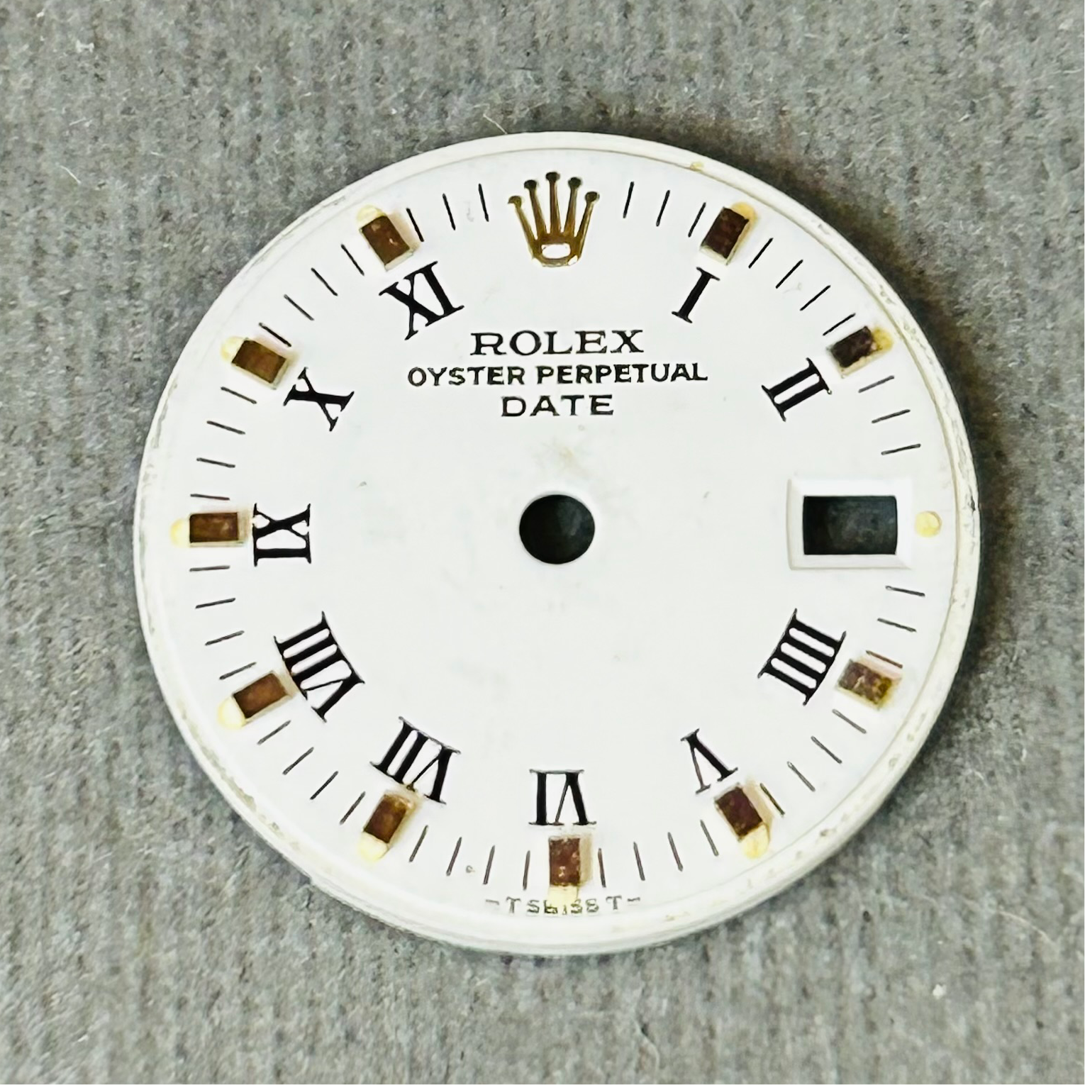 White Roman Numeral Gold Marker Rolex Dial for 26mm TwoTone Datejust Gold and St