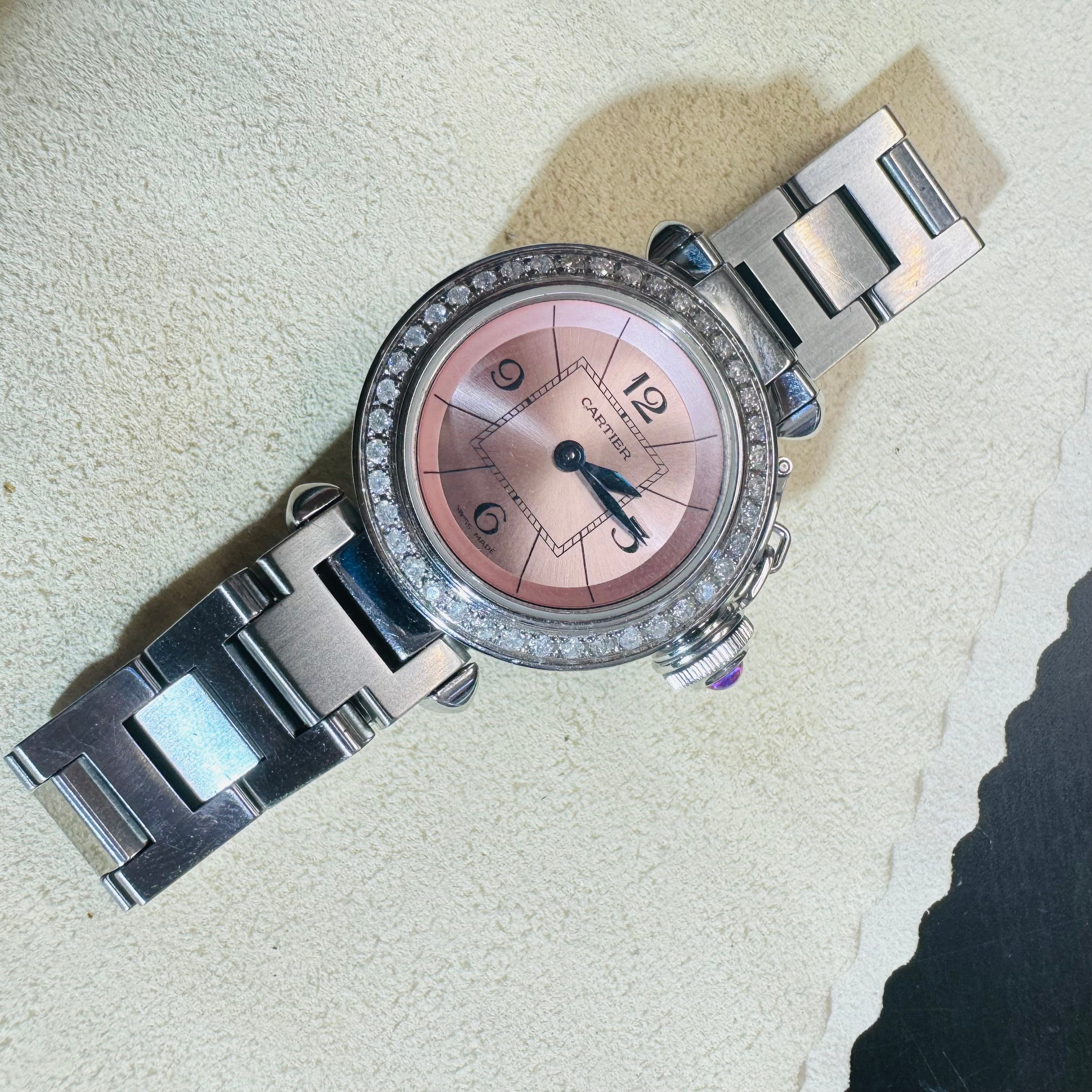 Cartier Miss Pasha Automatic Pink Dial 26m