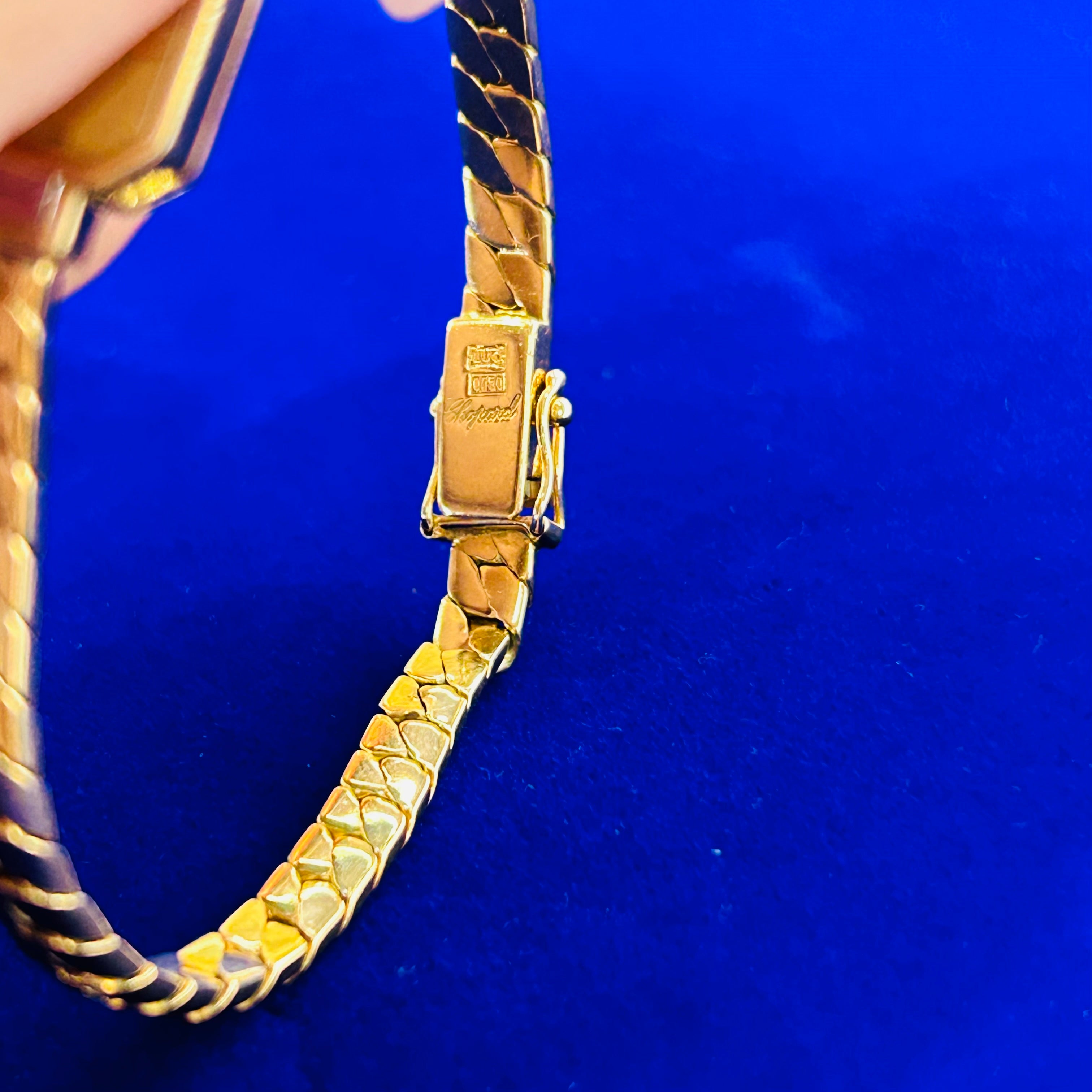 18K Yellow Gold Ladies Chopard Geneve Diamond Wrist Watch