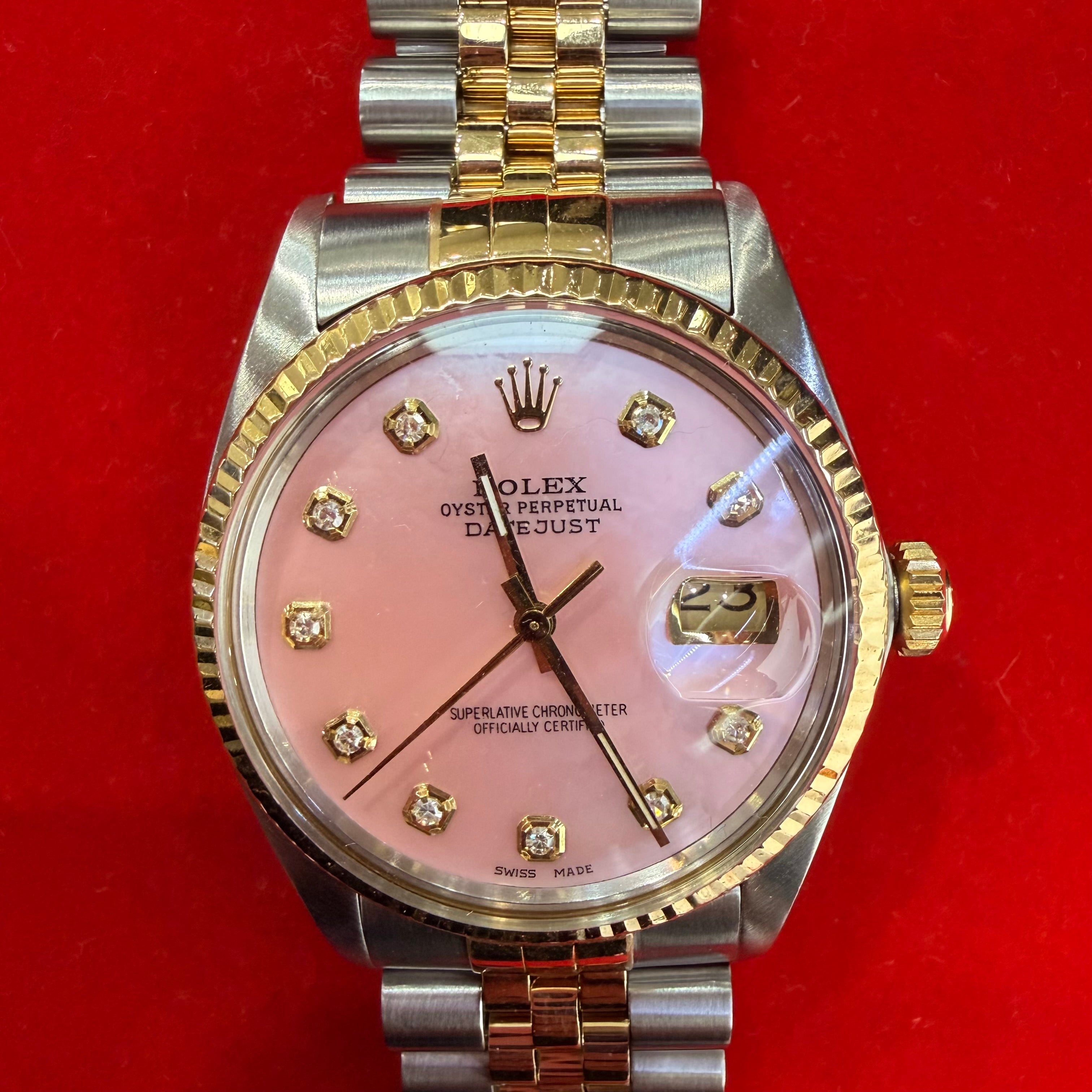 36MM Two Tone 18K&Stainless Steel Date Just Rolex Ref.16013 7.5"
