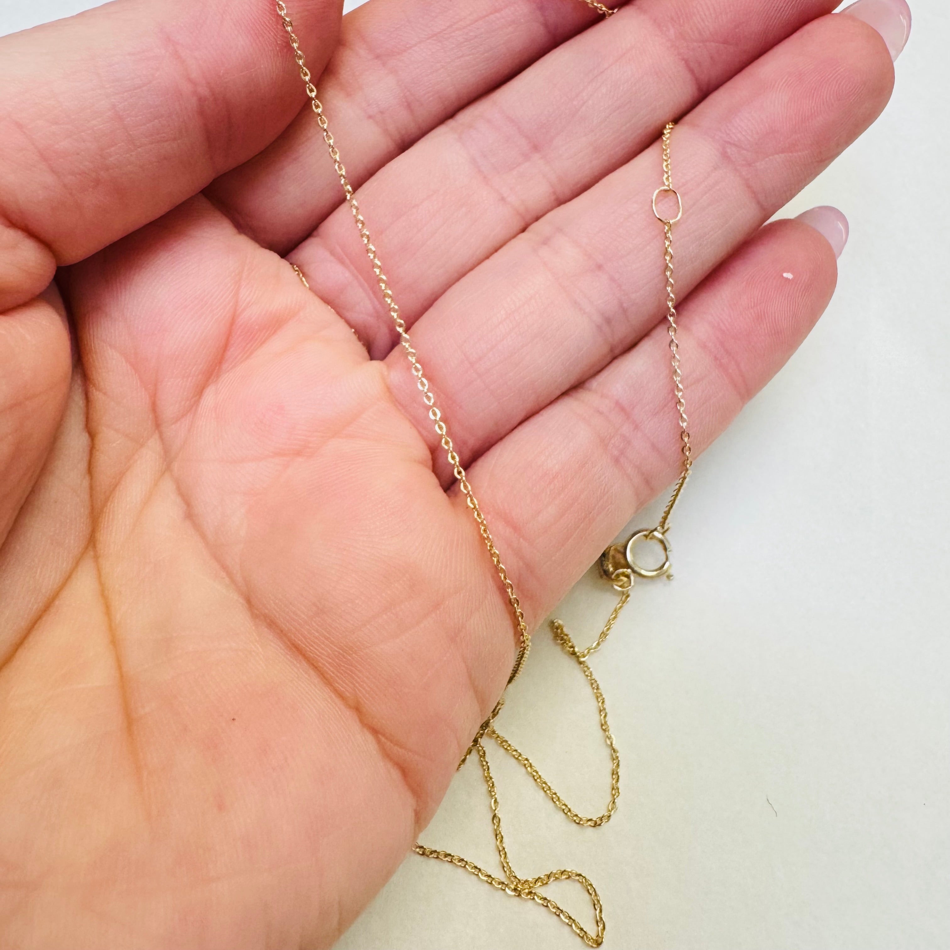 16-18” Solid 14K Yellow Gold Basic Cable Chain