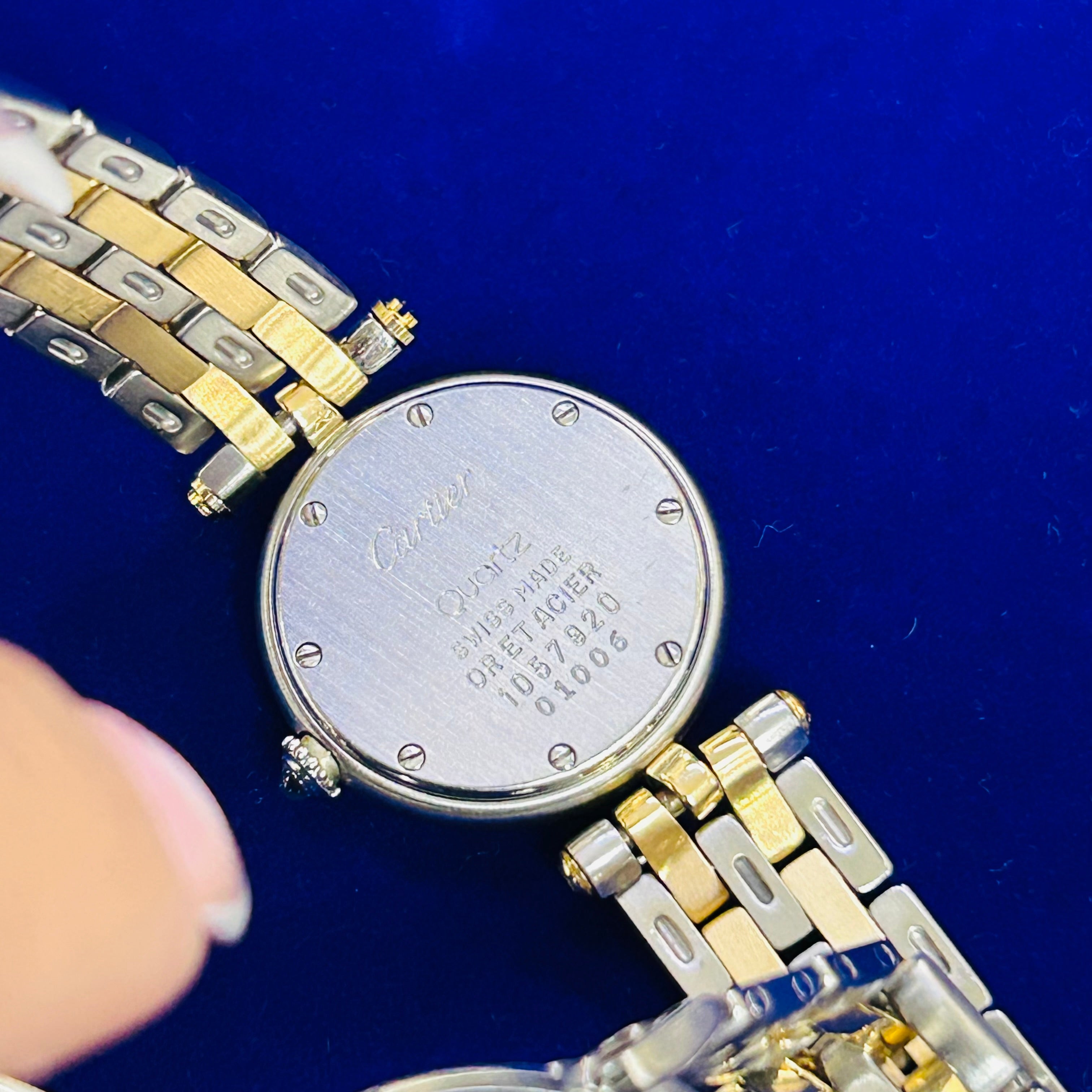 Cartier Vendome Small Two-Tone Quartz Watch (Two Row Gold ) 6.75”