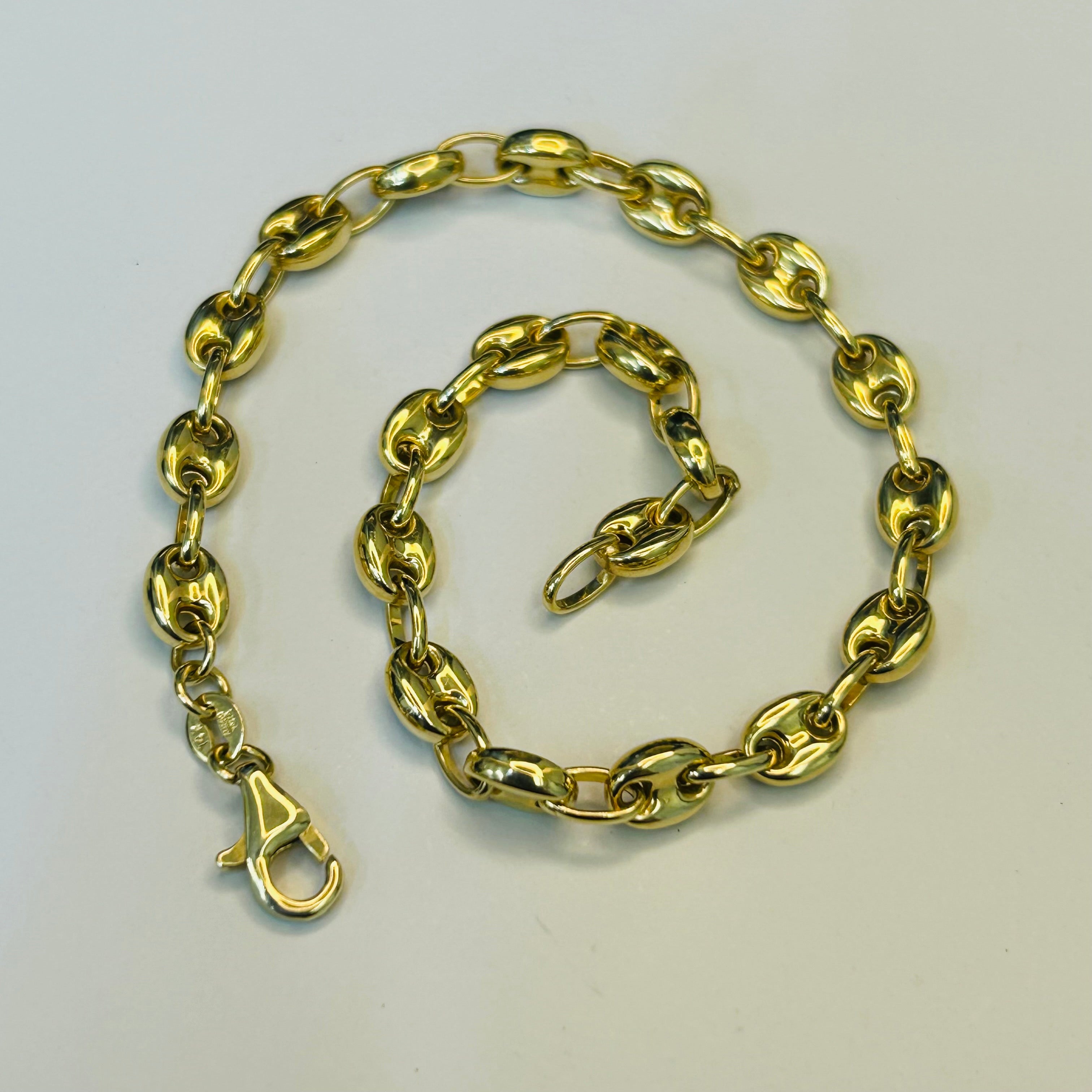 5mm 14K Yellow Gold Mariner Link Bracelet