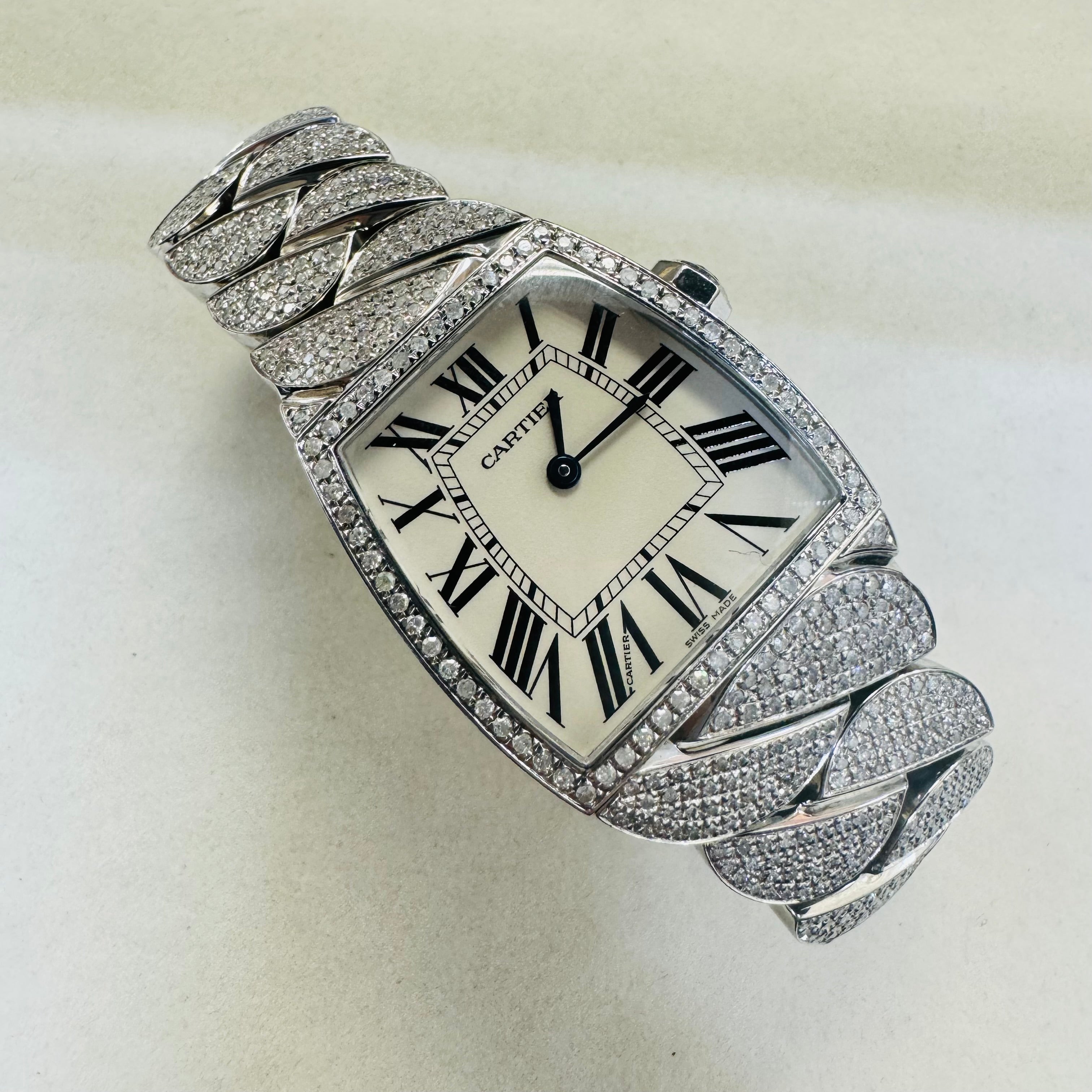 28mm Cartier La Dona Diamond Stainless Steel Watch