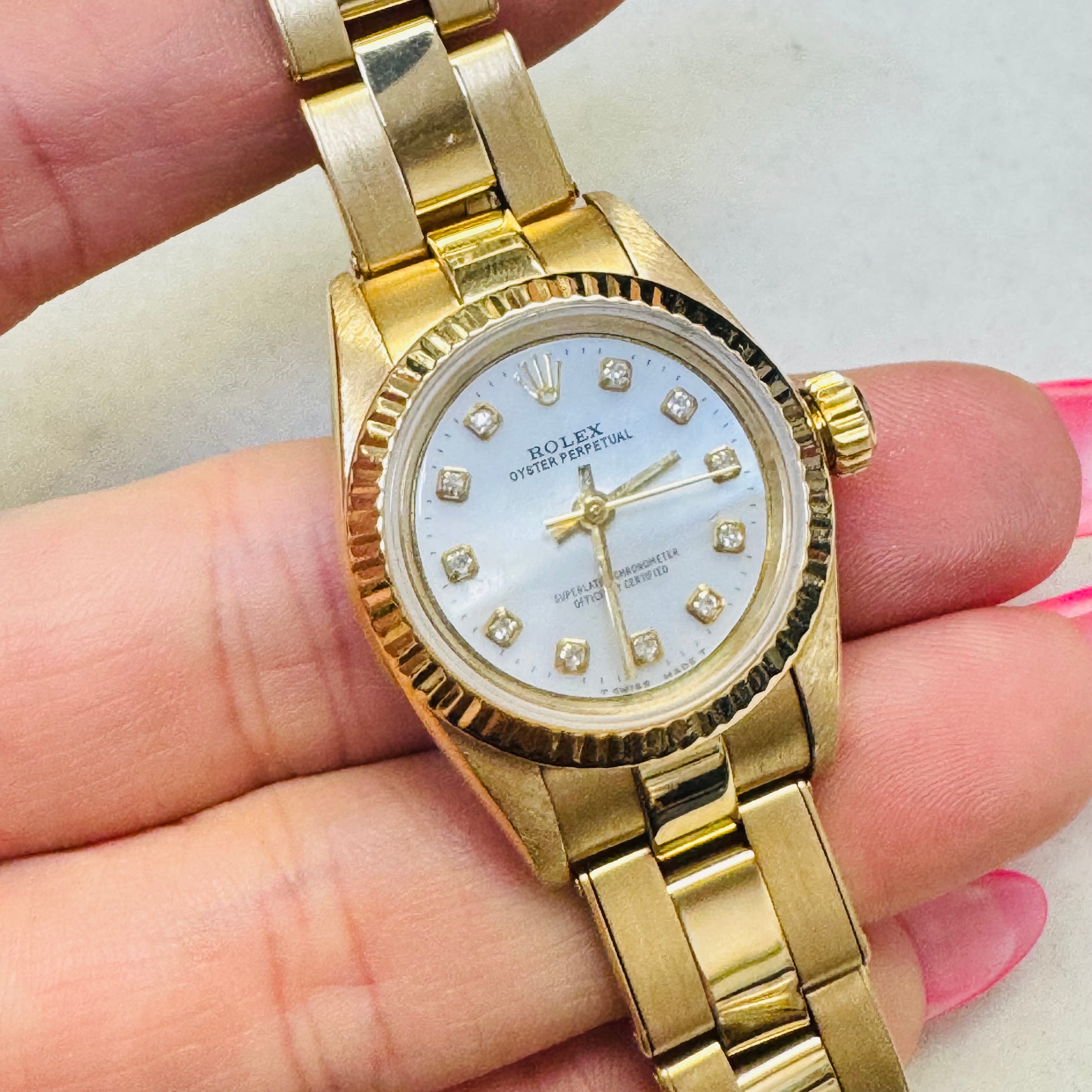 26MM 18K Yellow Gold Rolex Oyster Perpetual 1995