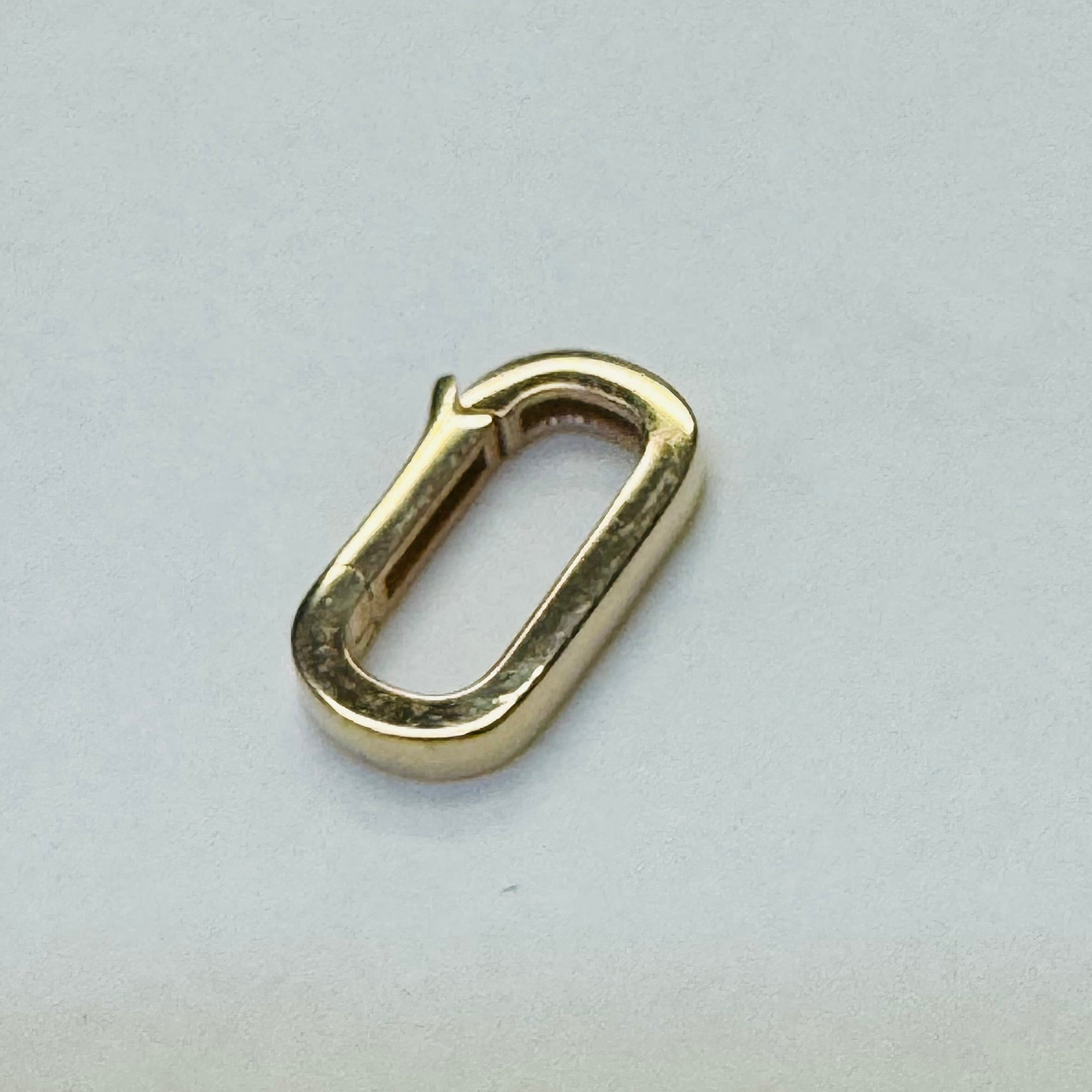 Solid 14K Gold Oval Charm Connecter