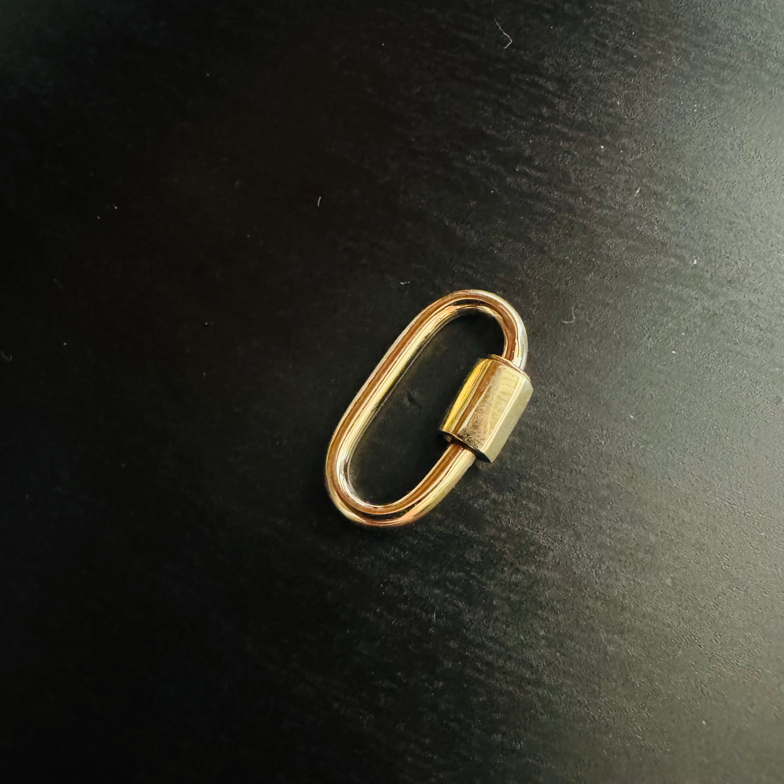 14K Yellow Gold Carabiner Connector