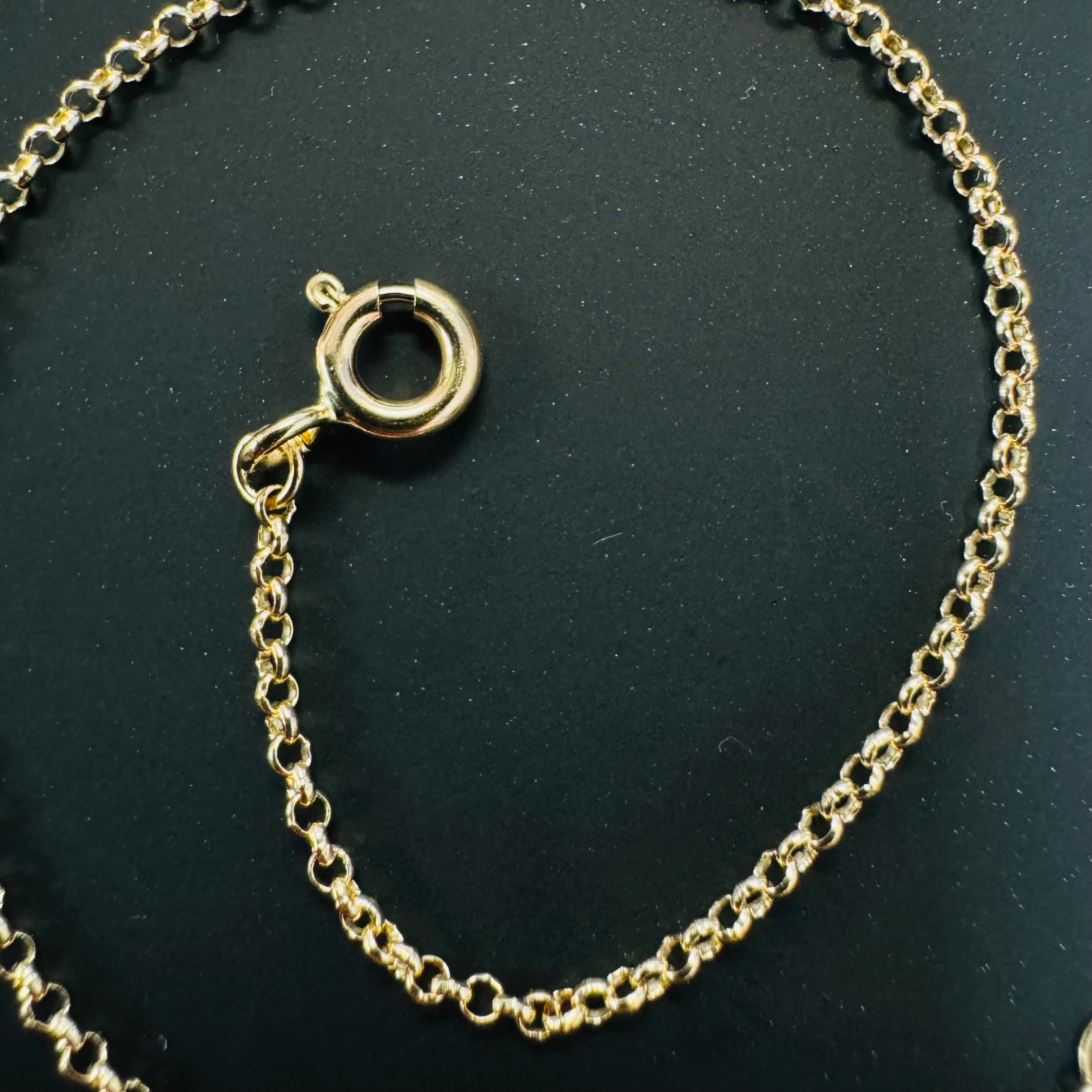 6.5-7” 1mm Rolo Chain Bracelet 14K Yellow Gold