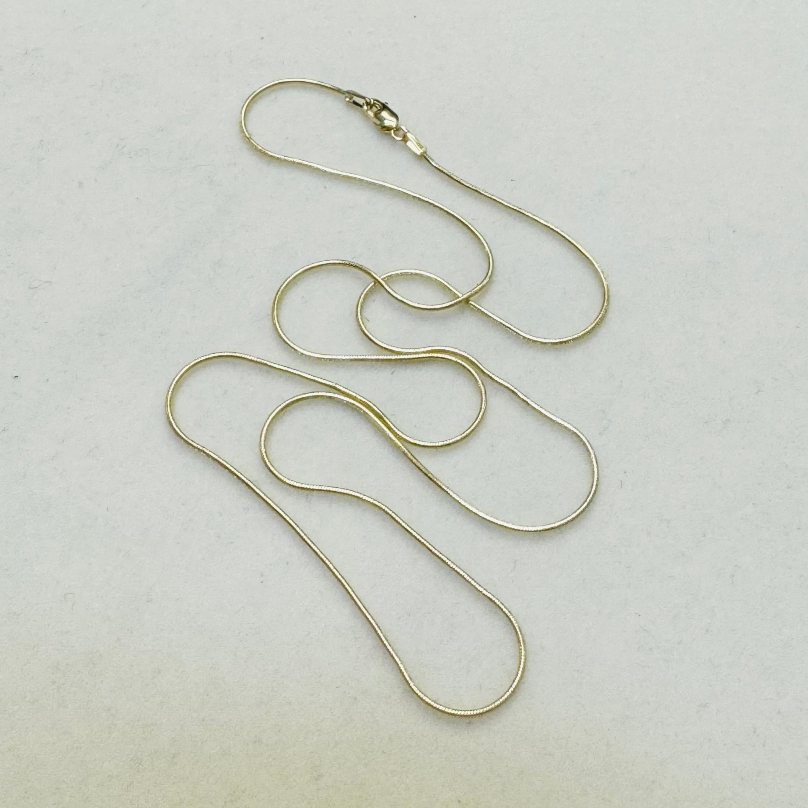 Solid 14K Yellow Gold Snake Chain 20”