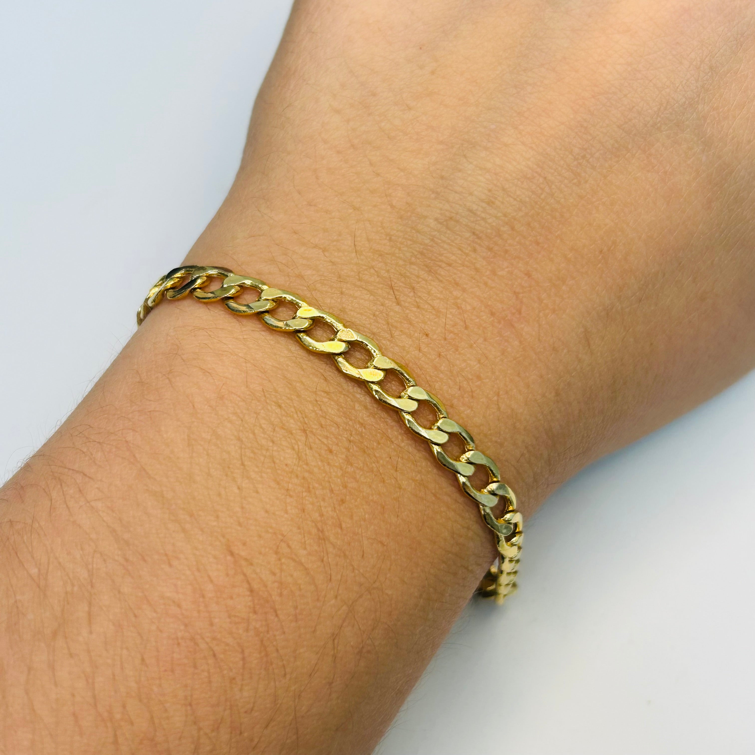 14K 5mm Yellow Gold Cuban Curb Link Bracelet (Copy)