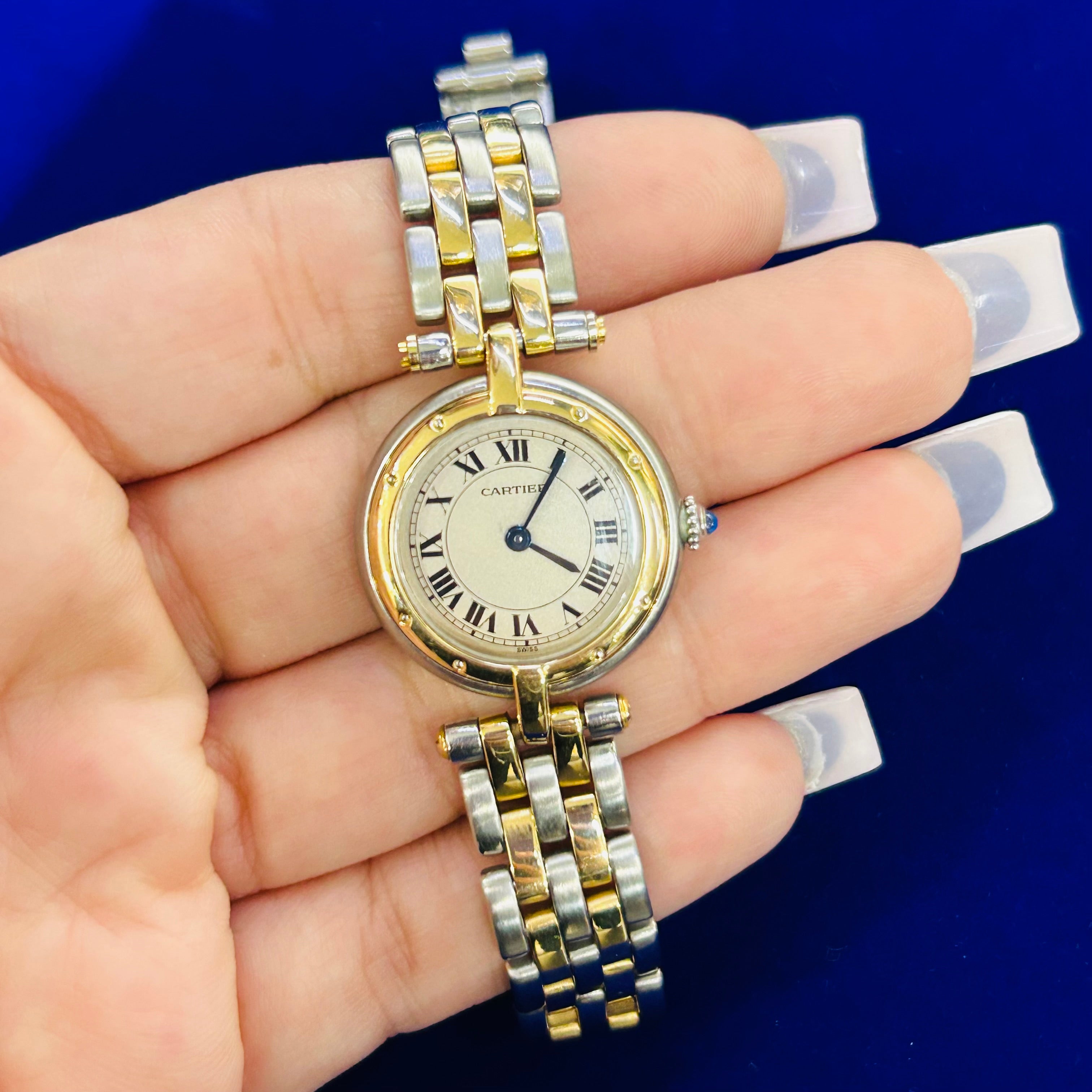 Cartier Vendome Small Two-Tone Quartz Watch (Two Row Gold ) 6.75”