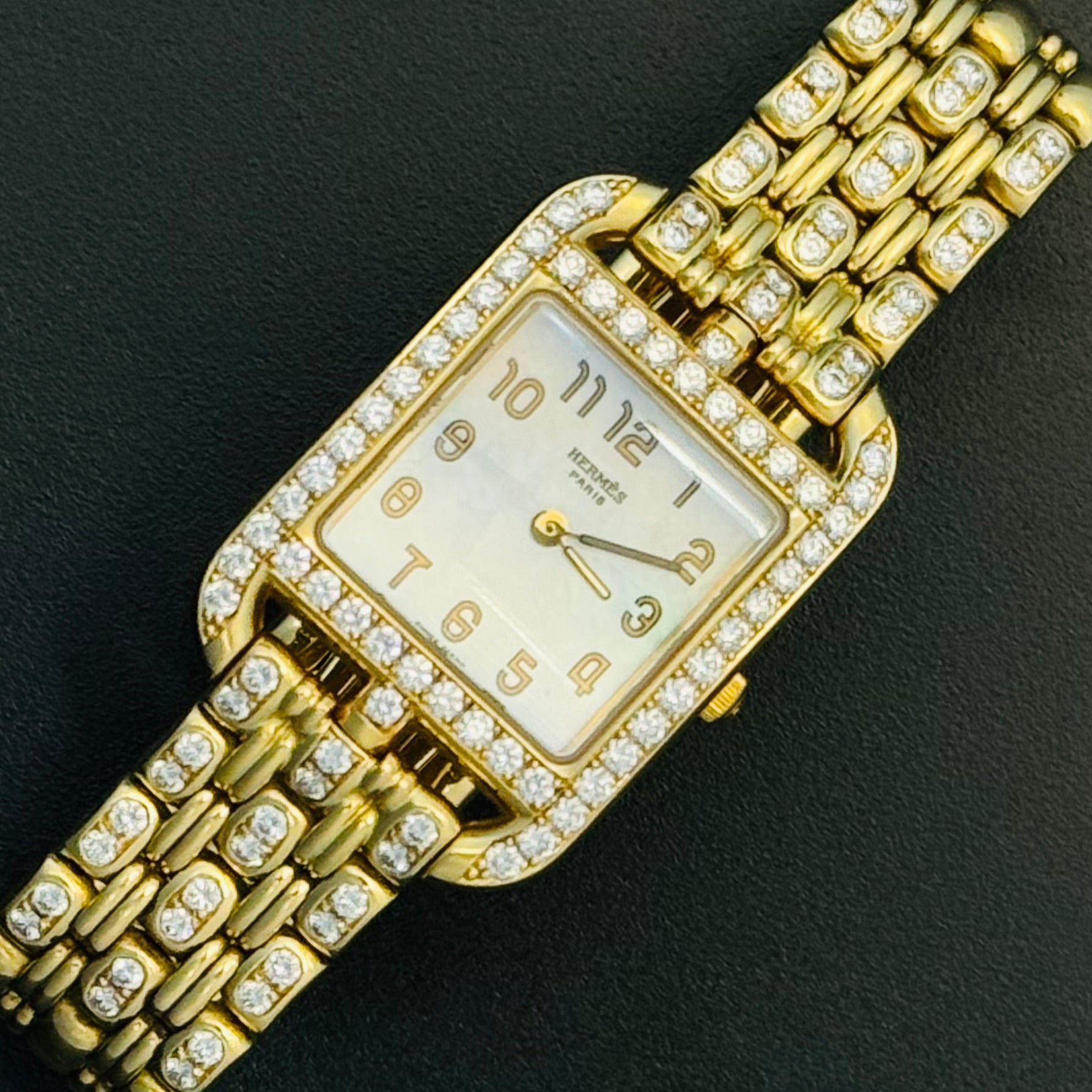 Hermes Diamond 18K Gold Watch