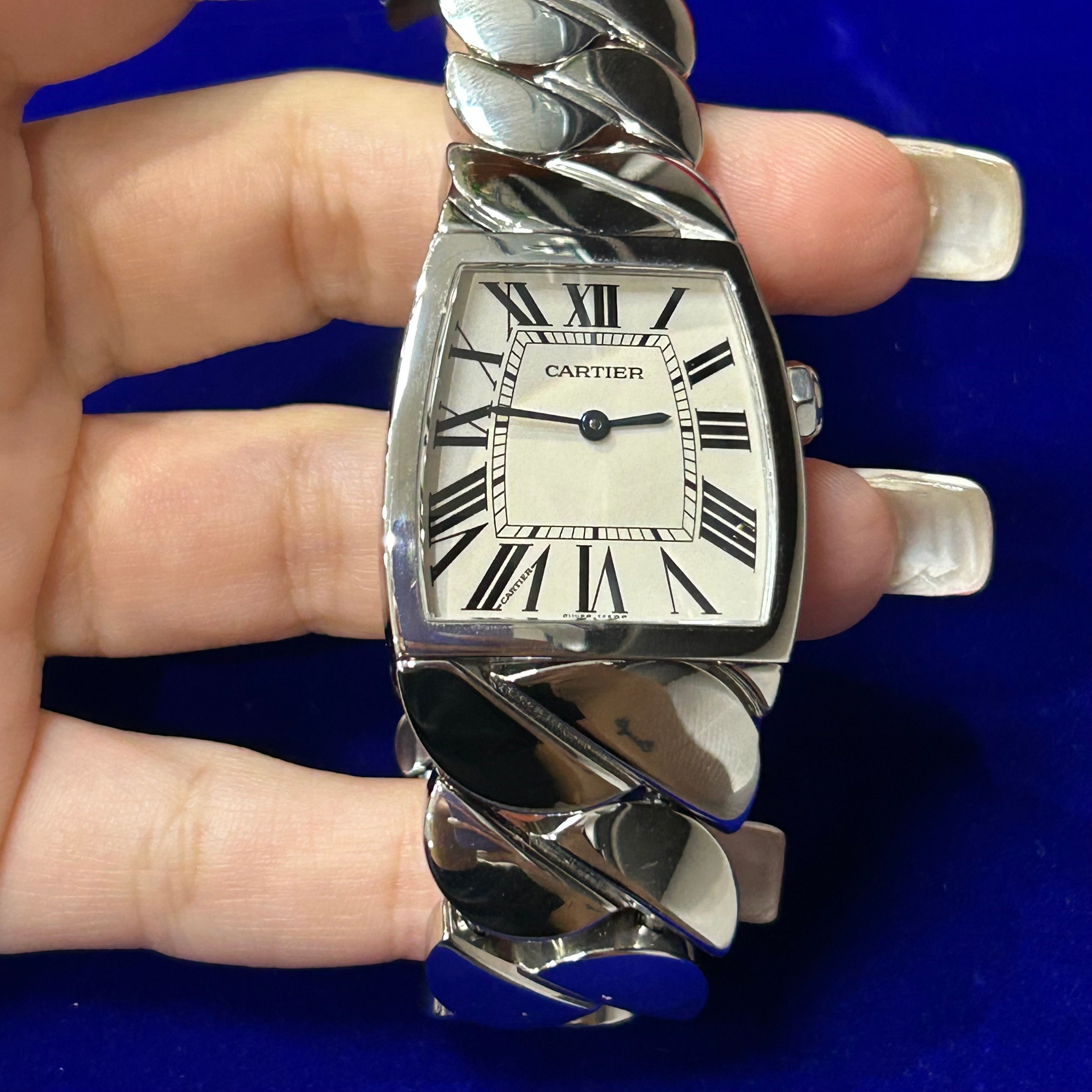 Cartier La Dona Large 28MM Stainless Steel Quartz Ladies Watch 7"