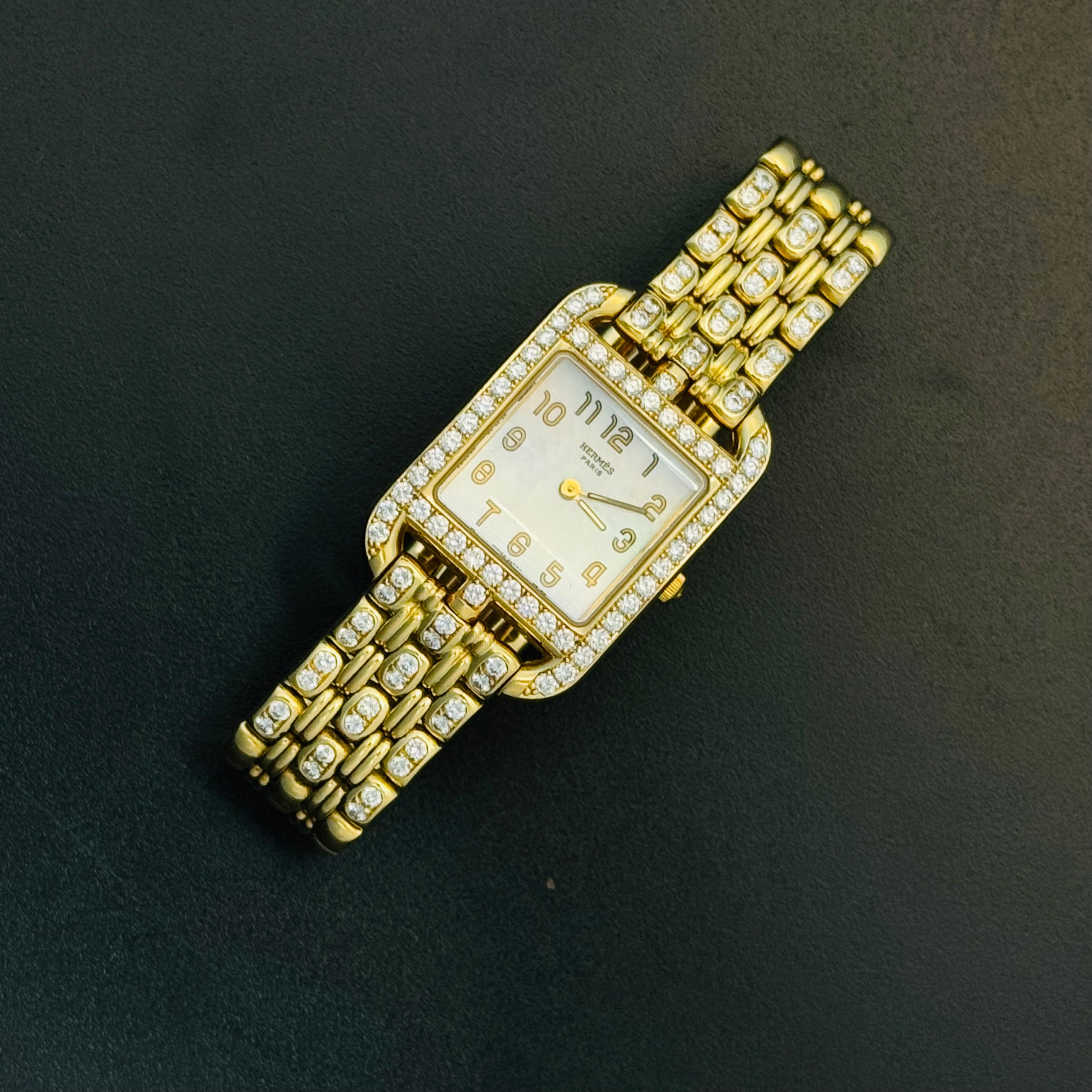 Hermes Diamond 18K Gold Watch