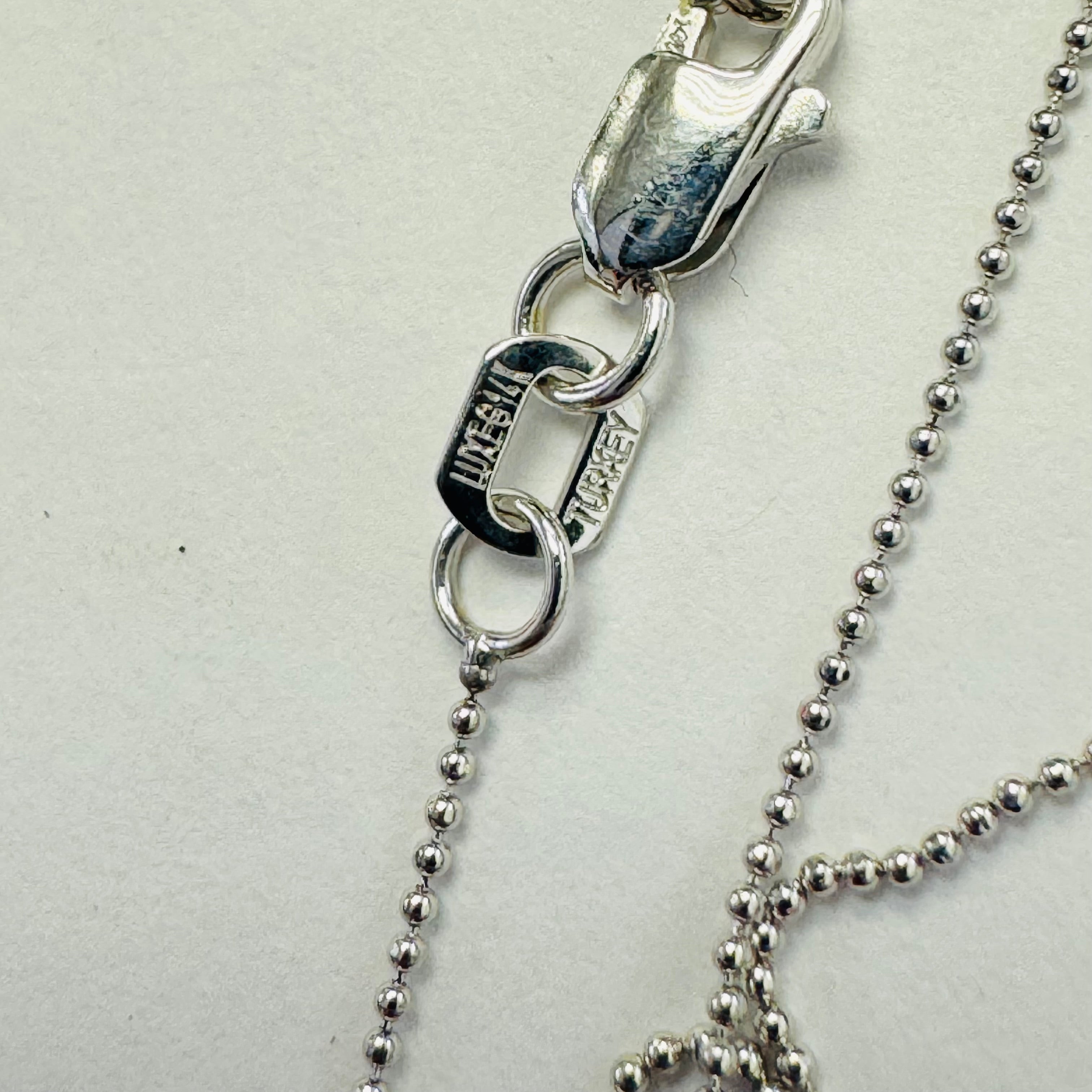 18" .70mm Solid 14K White Gold  Ball Chain Necklace