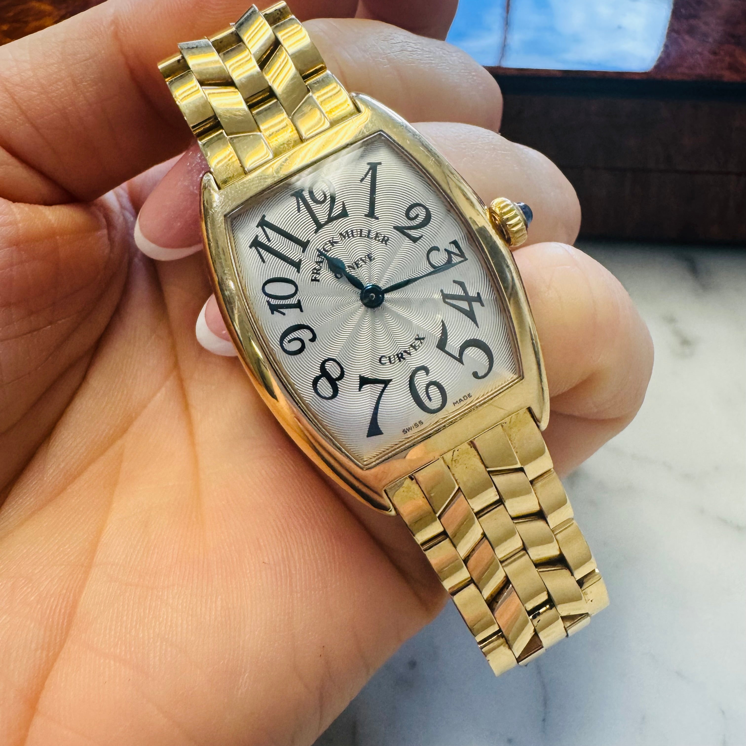 Frank Mueller 18K Yellow Gold Curvex Watch