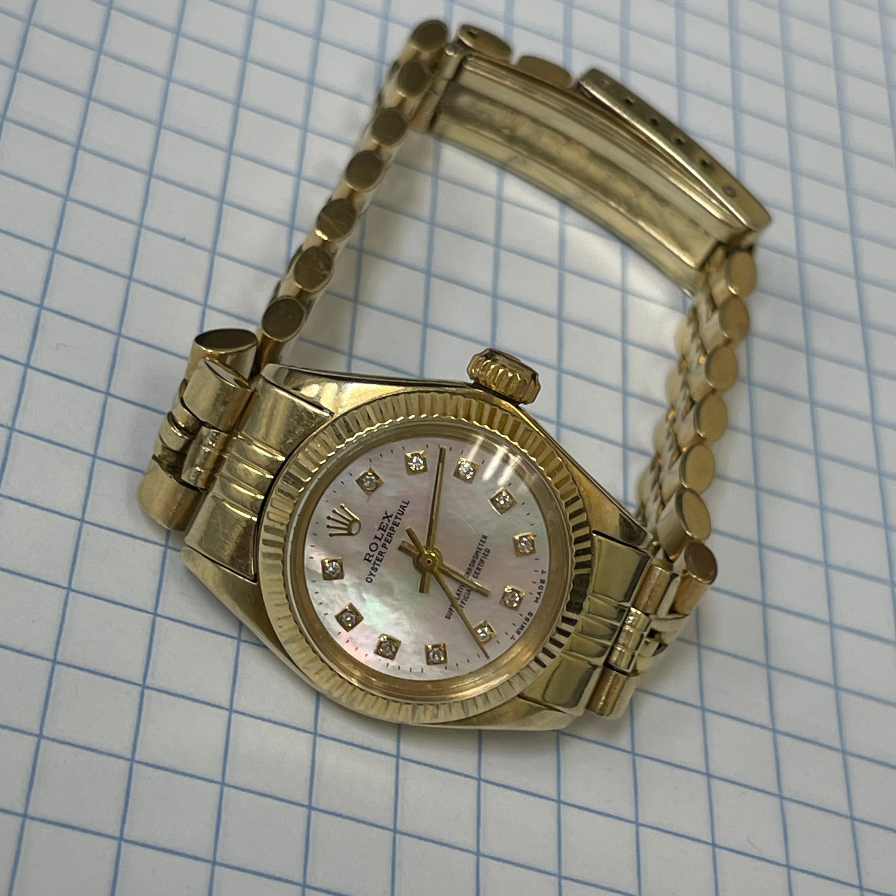 26mm 14K Yellow Gold Ladies Rolex Watch Ref. 6407070 1979-1980