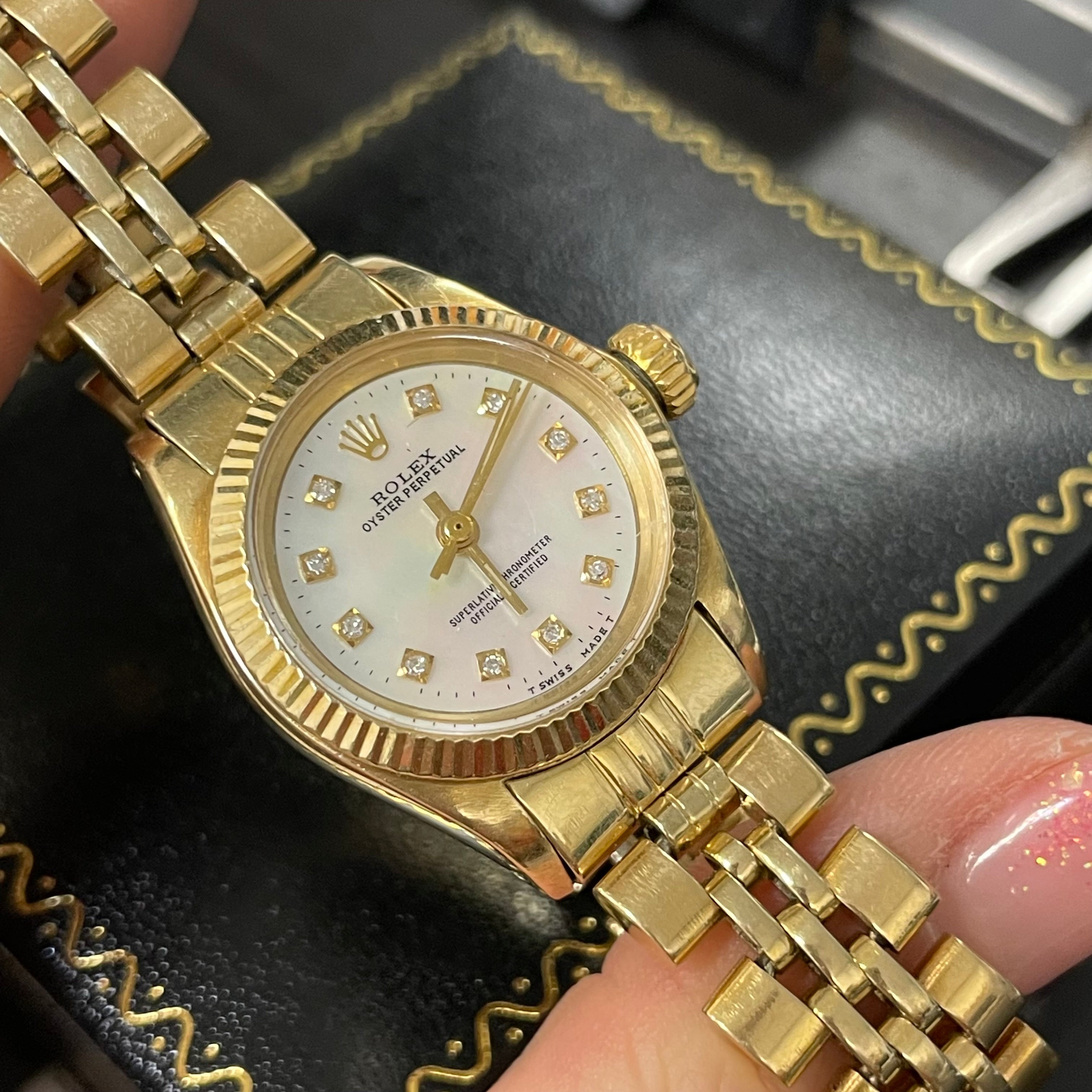 26mm 14K Yellow Gold Ladies Rolex Watch Ref. 6407070 1979-1980