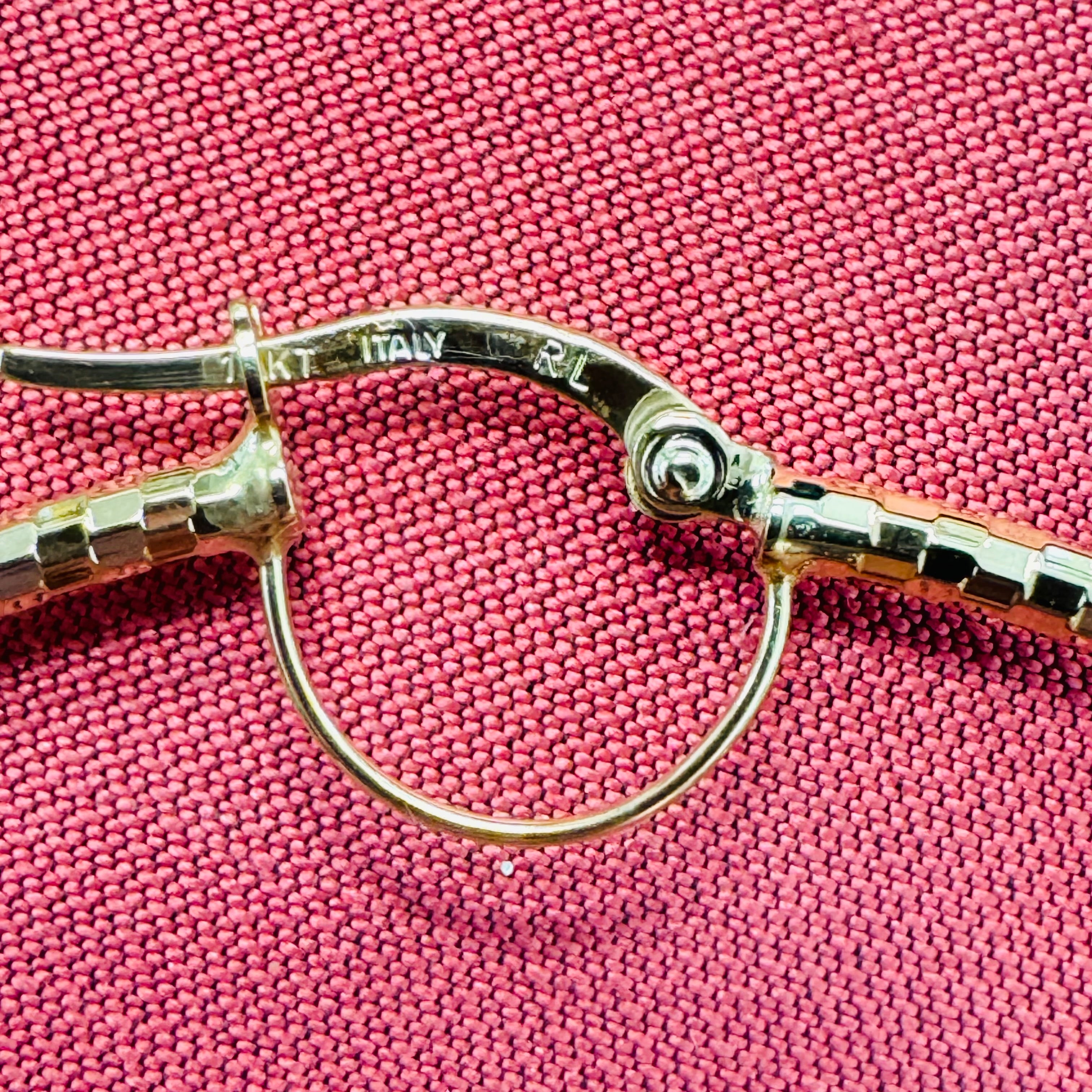 2.5” Shimmering 10K Yellow Gold Hoop Earrings