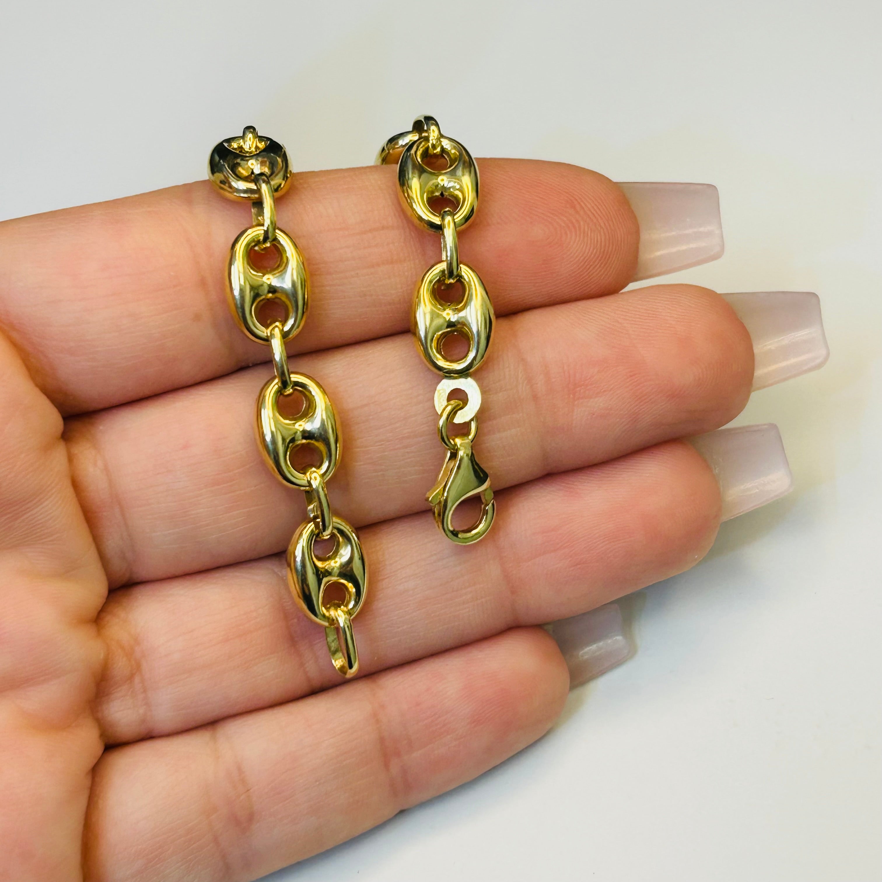 7.7mm 14K Yellow Gold Mariner Link Bracelet