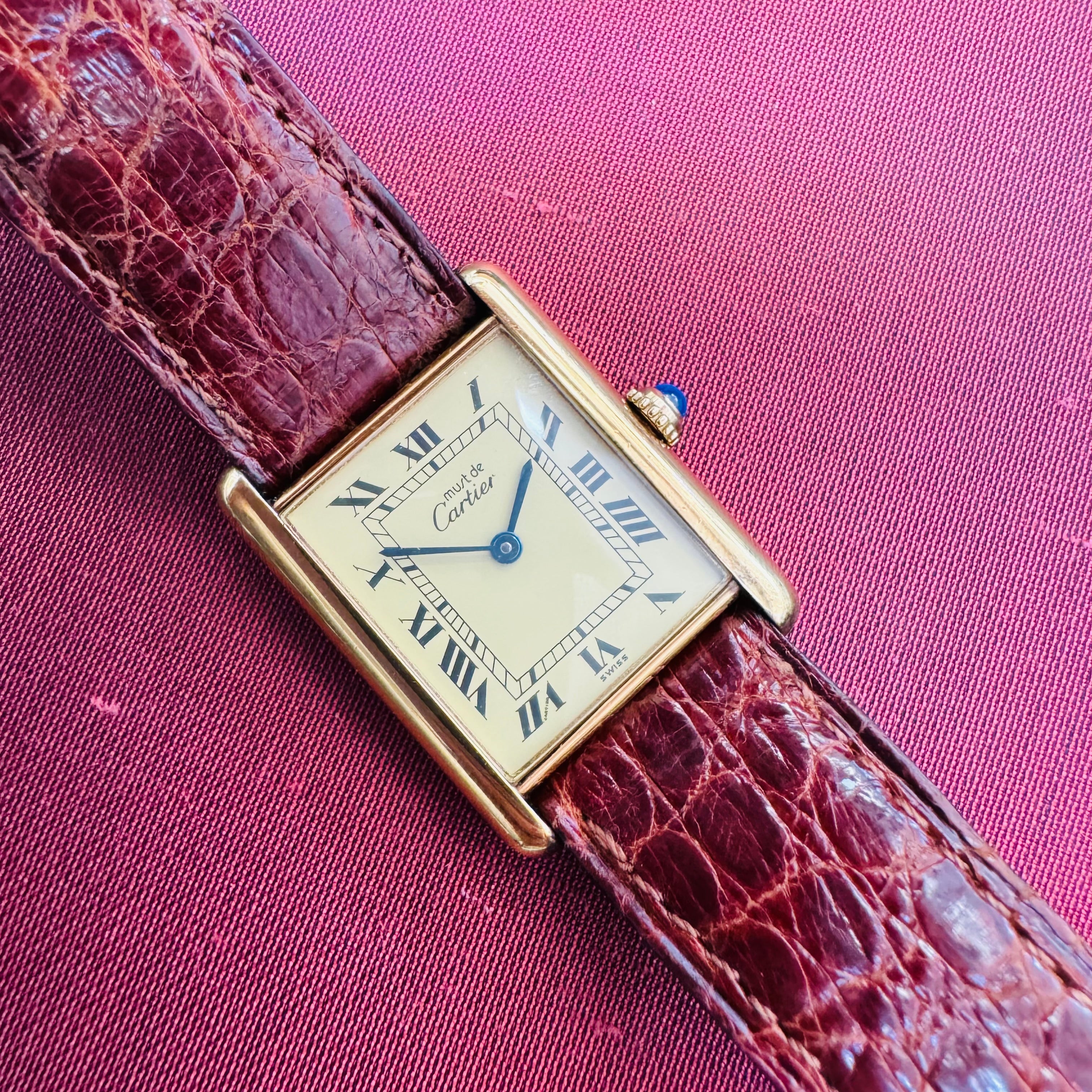 23mm Cartier Must de Cartier Tank Cream Roman Numeral Dial