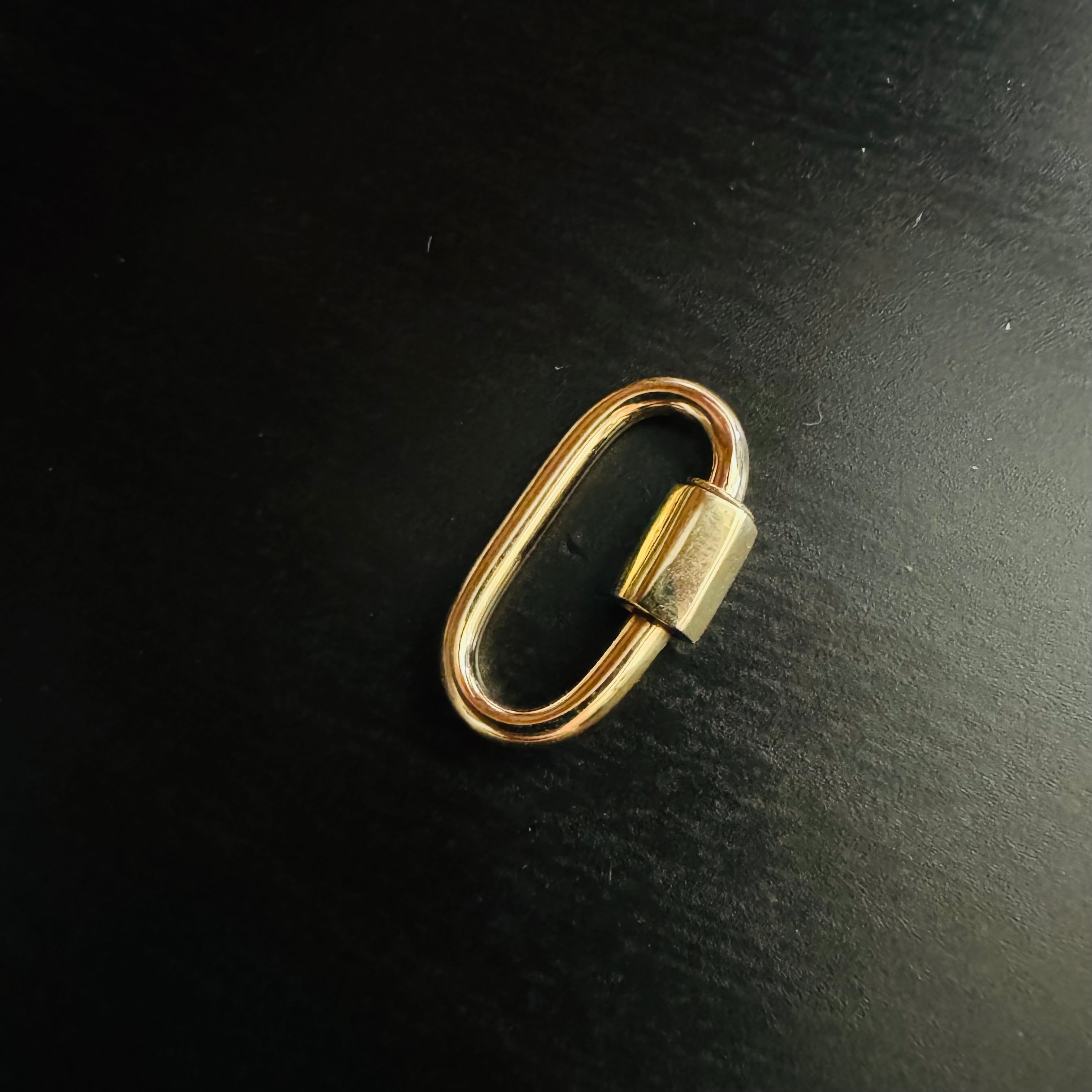 14K Yellow Gold Carabiner Connector