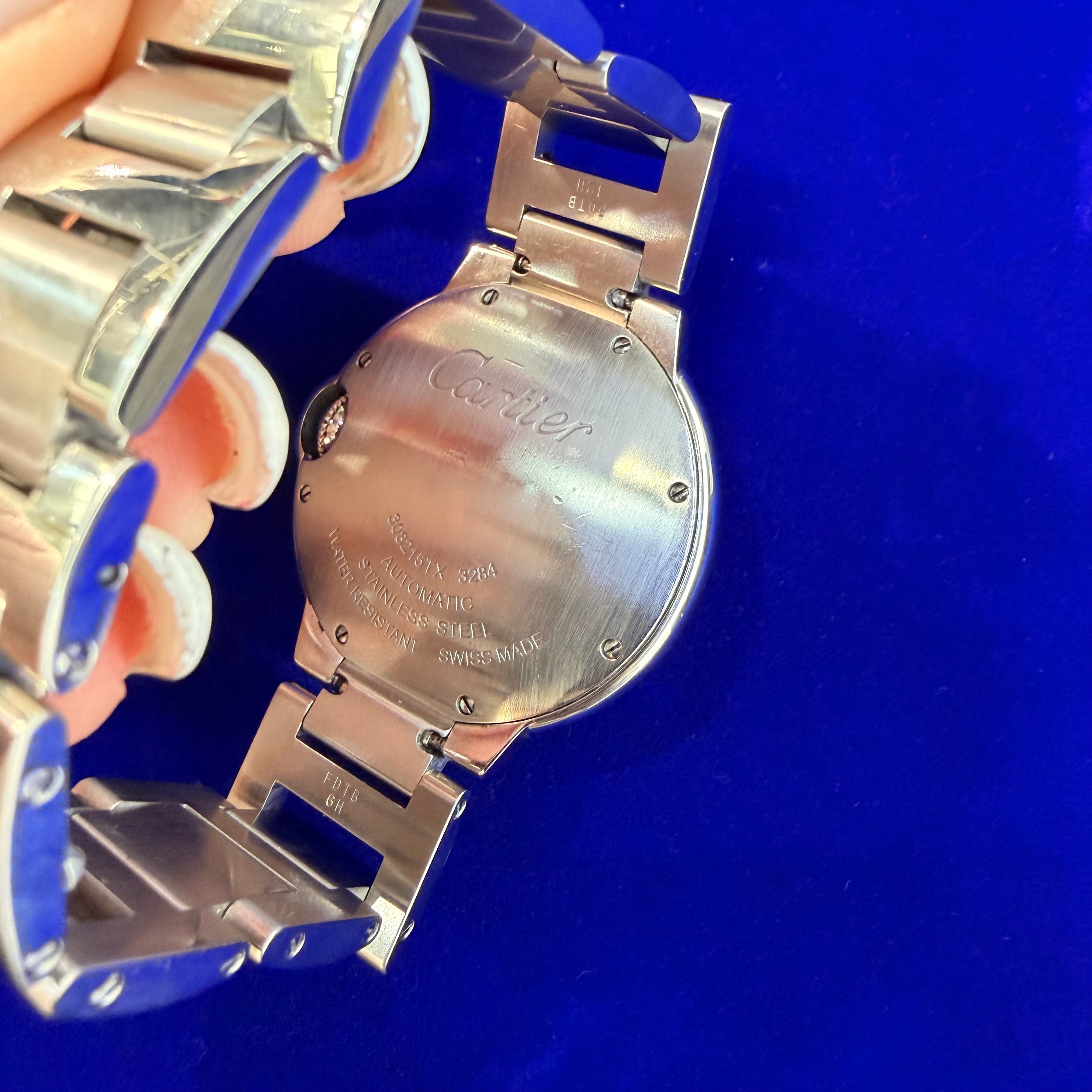 Cartier Ballon Bleu 36mm Stainless Steel Automatic With Papers Watch 7"