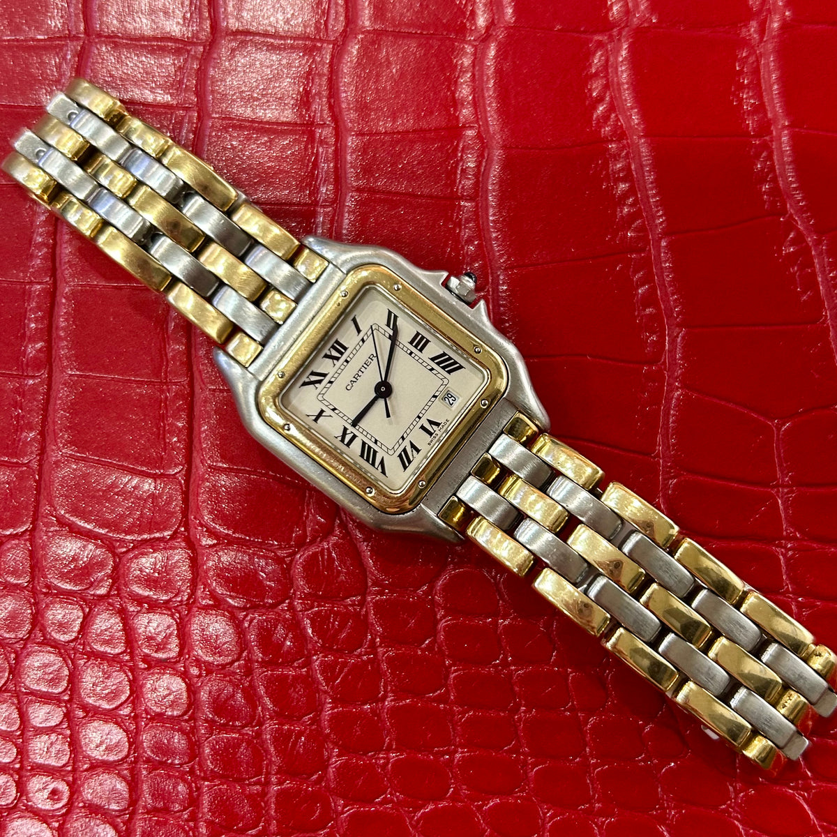 Vintage Cartier Panthère Ref. 83849 | 27mm Midsize | Stainless Steel & 18K Yellow Gold Watch (Copy)