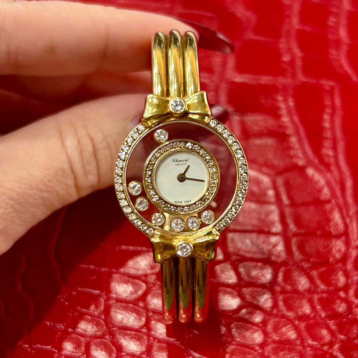 Vintage Chopard Happy Diamonds Bow Watch | Ref 4097 | 18k YG
