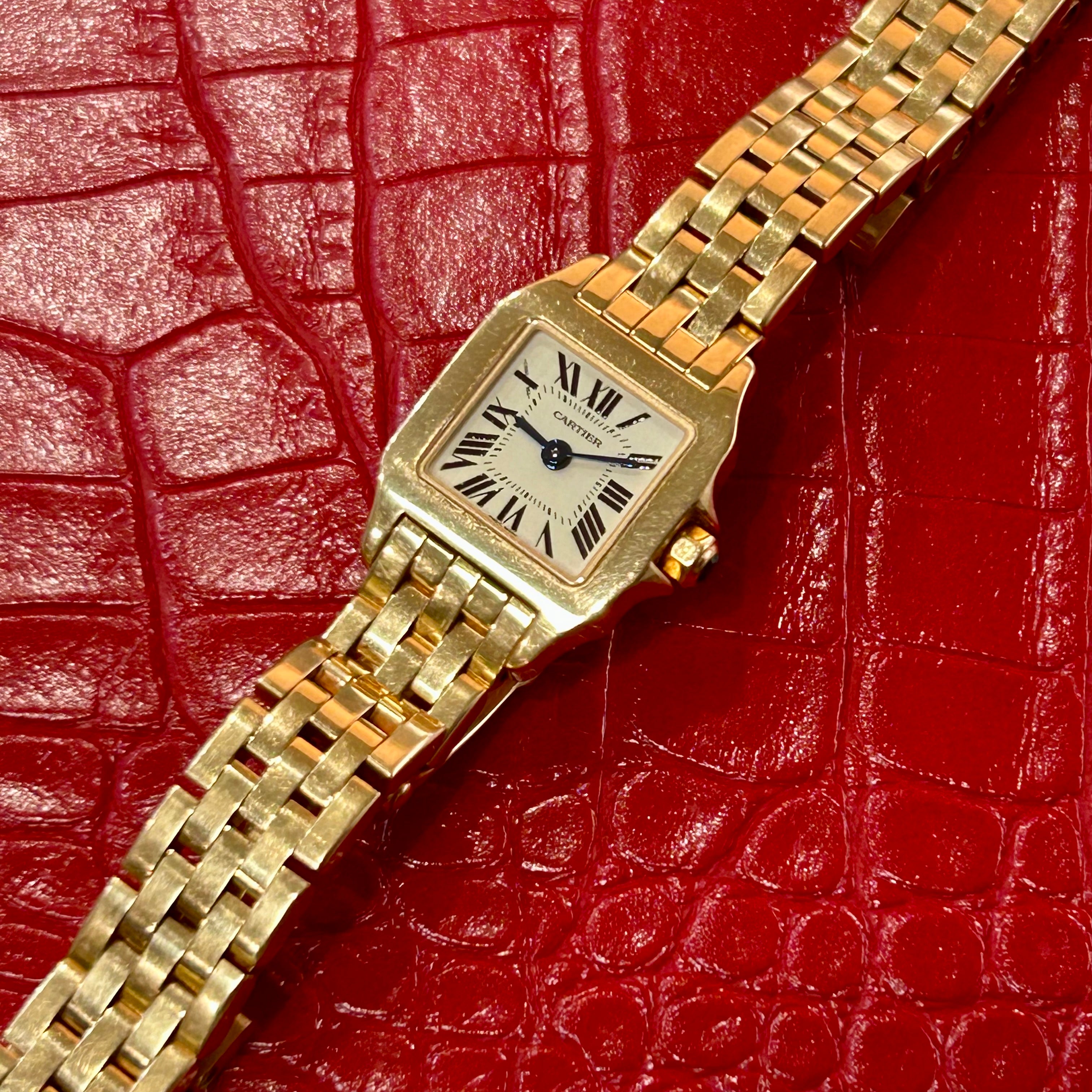 Cartier Santos Demoiselle Mini | Ref 2855 | 17mm | White Index dial | 18k Yellow Gold