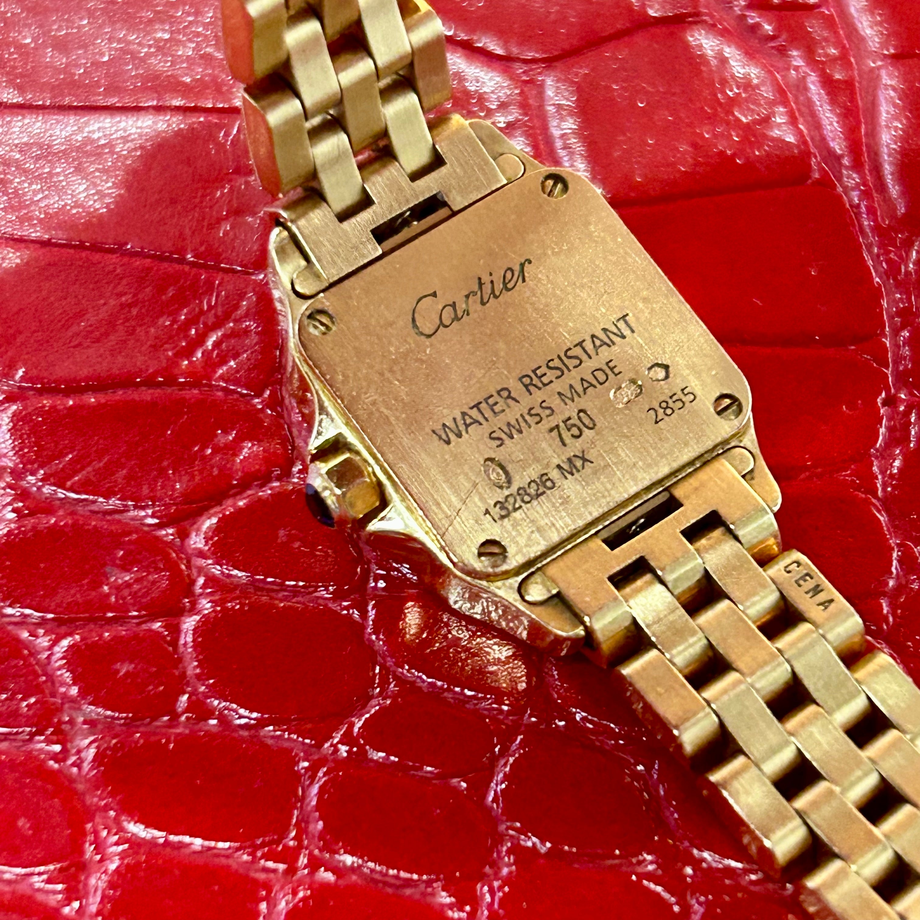 Cartier Santos Demoiselle Mini | Ref 2855 | 17mm | White Index dial | 18k Yellow Gold