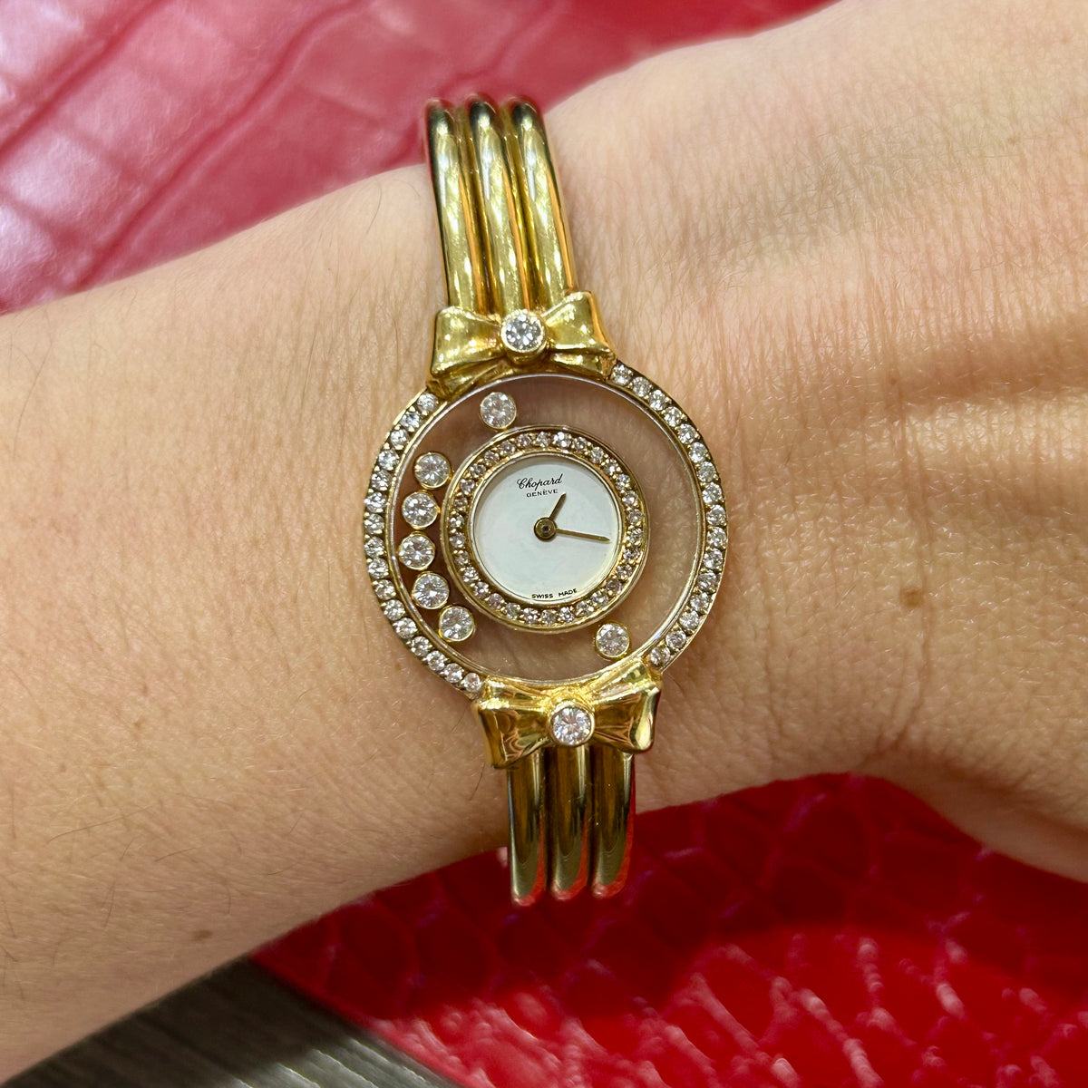 Vintage Chopard Happy Diamonds Bow Watch | Ref 4097 | 18k YG