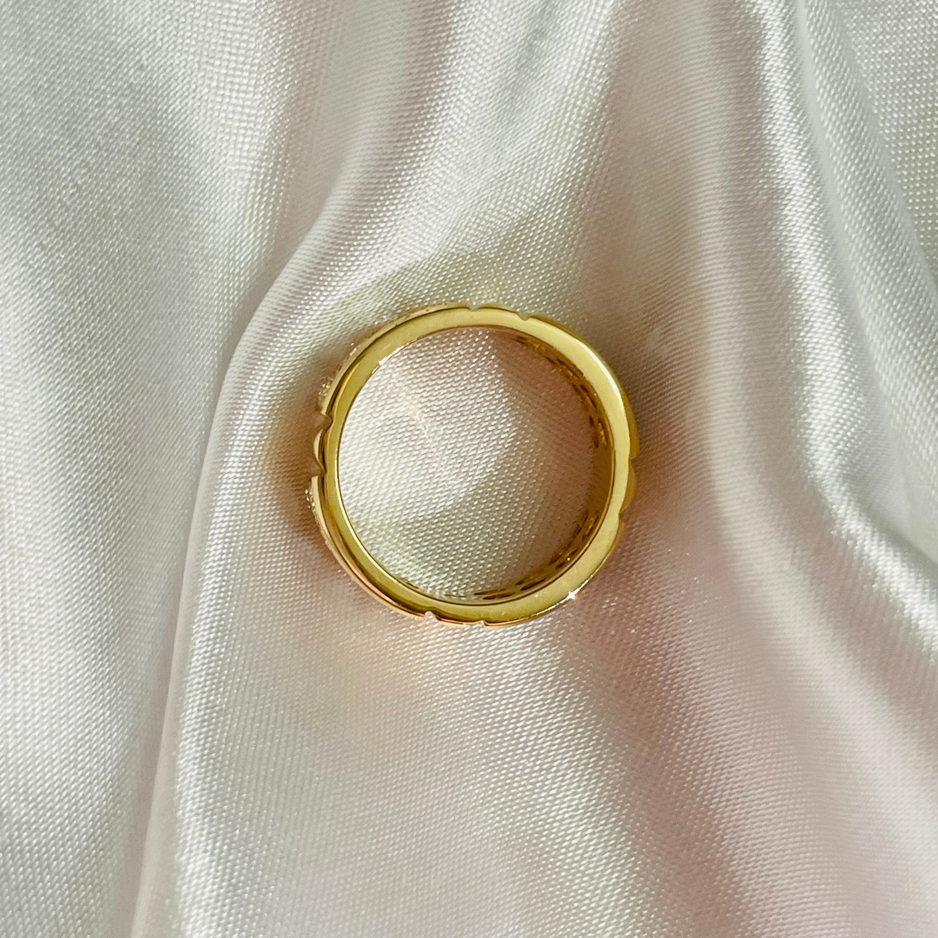 18K Yellow Gold 3.4CT Diamond Men’s Wide Eternity Ring