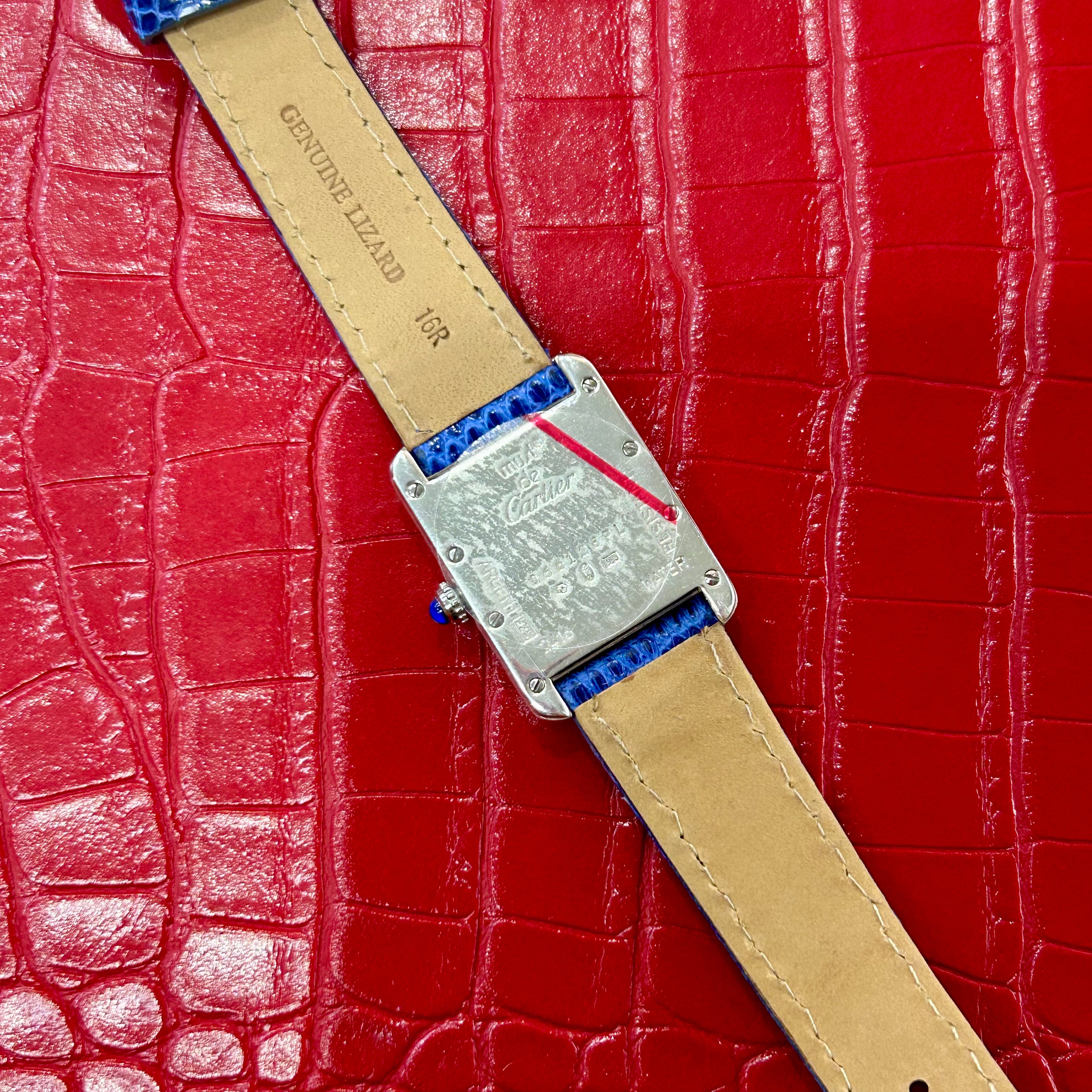 Vintage Cartier Must De | Ref 2416 | 22mm | Silver| Blue Leather Strap