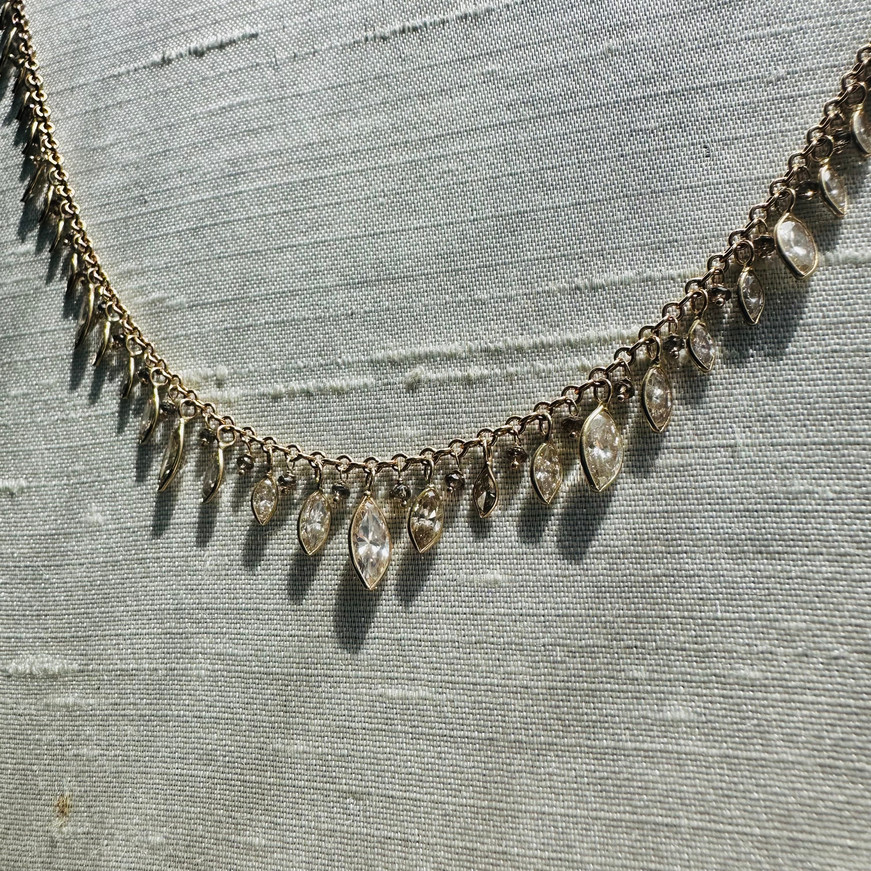 18" Yellow Gold With Dangling