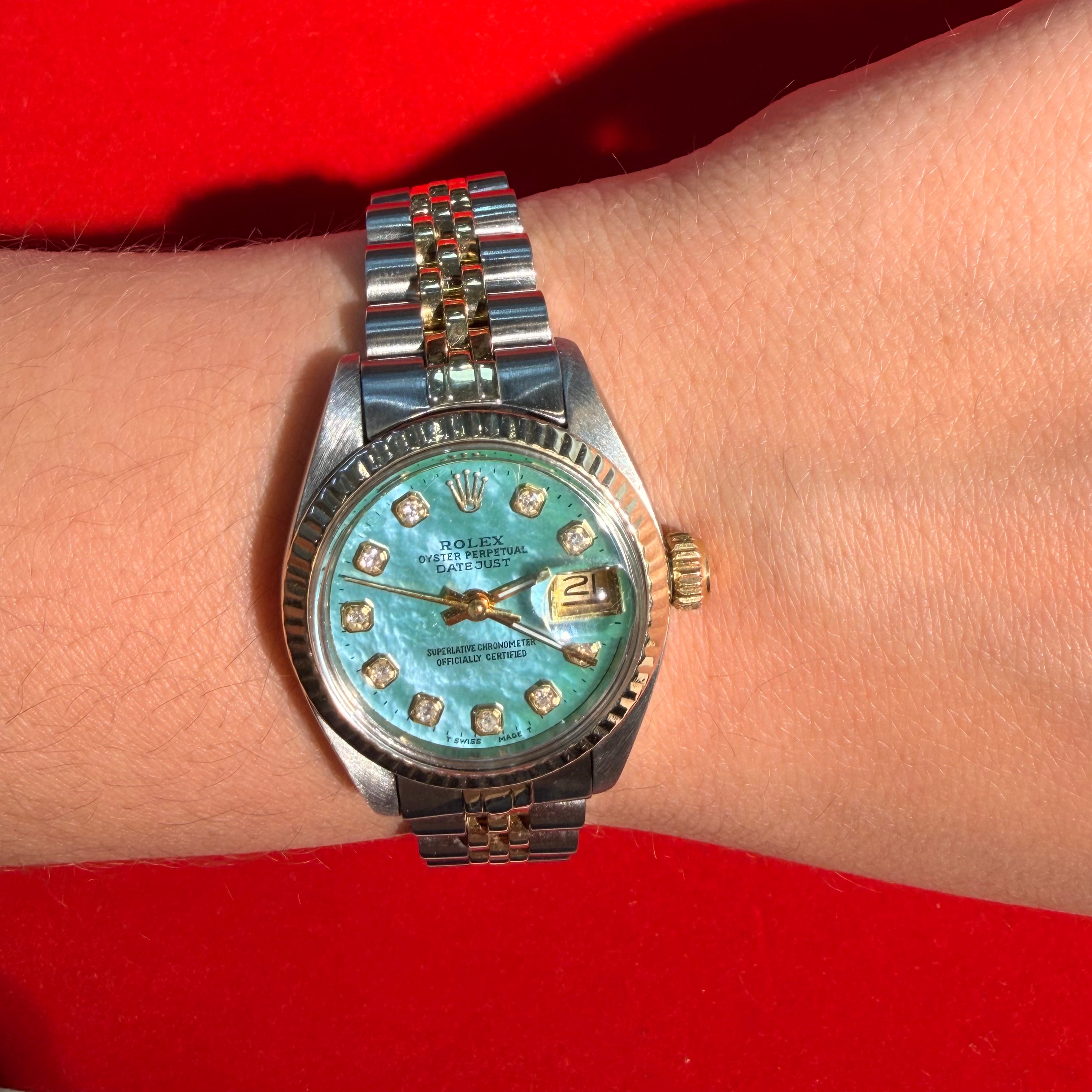 Vintage Stainless Steel and 14k Gold Jubilee 26MM Oyster Perpetual Datejust Rolex Watch Ref.6917