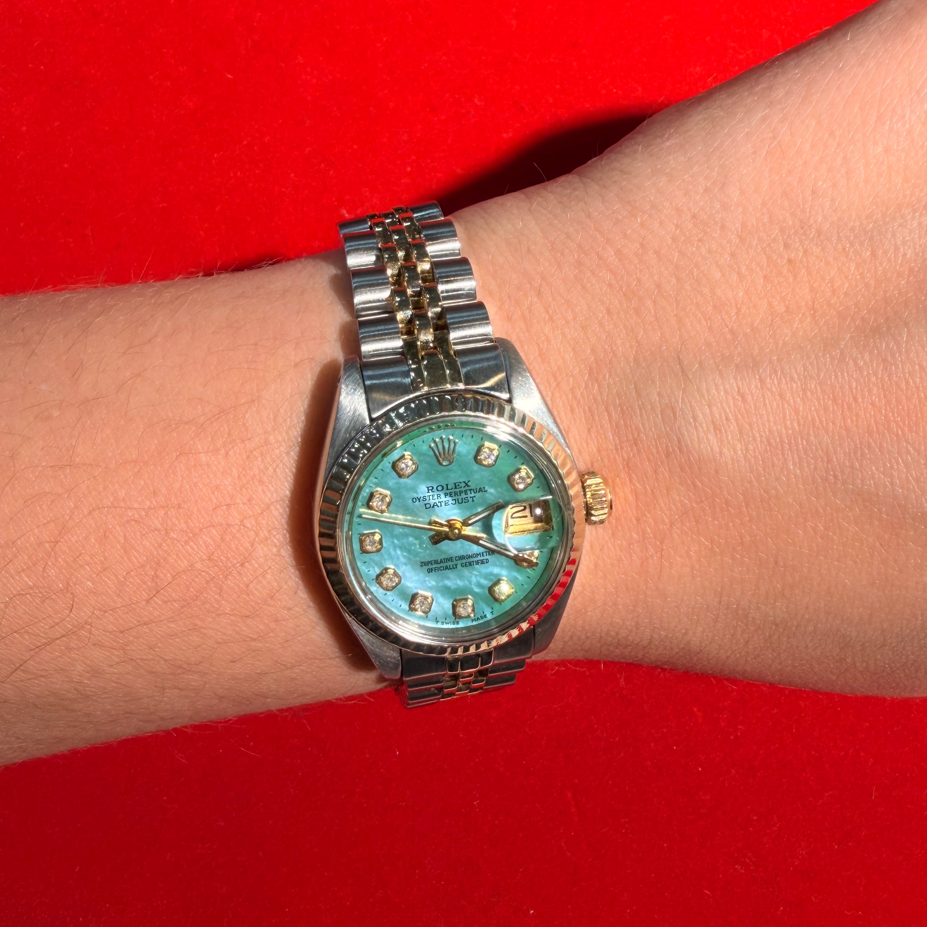 Vintage Stainless Steel and 14k Gold Jubilee 26MM Oyster Perpetual Datejust Rolex Watch Ref.6917