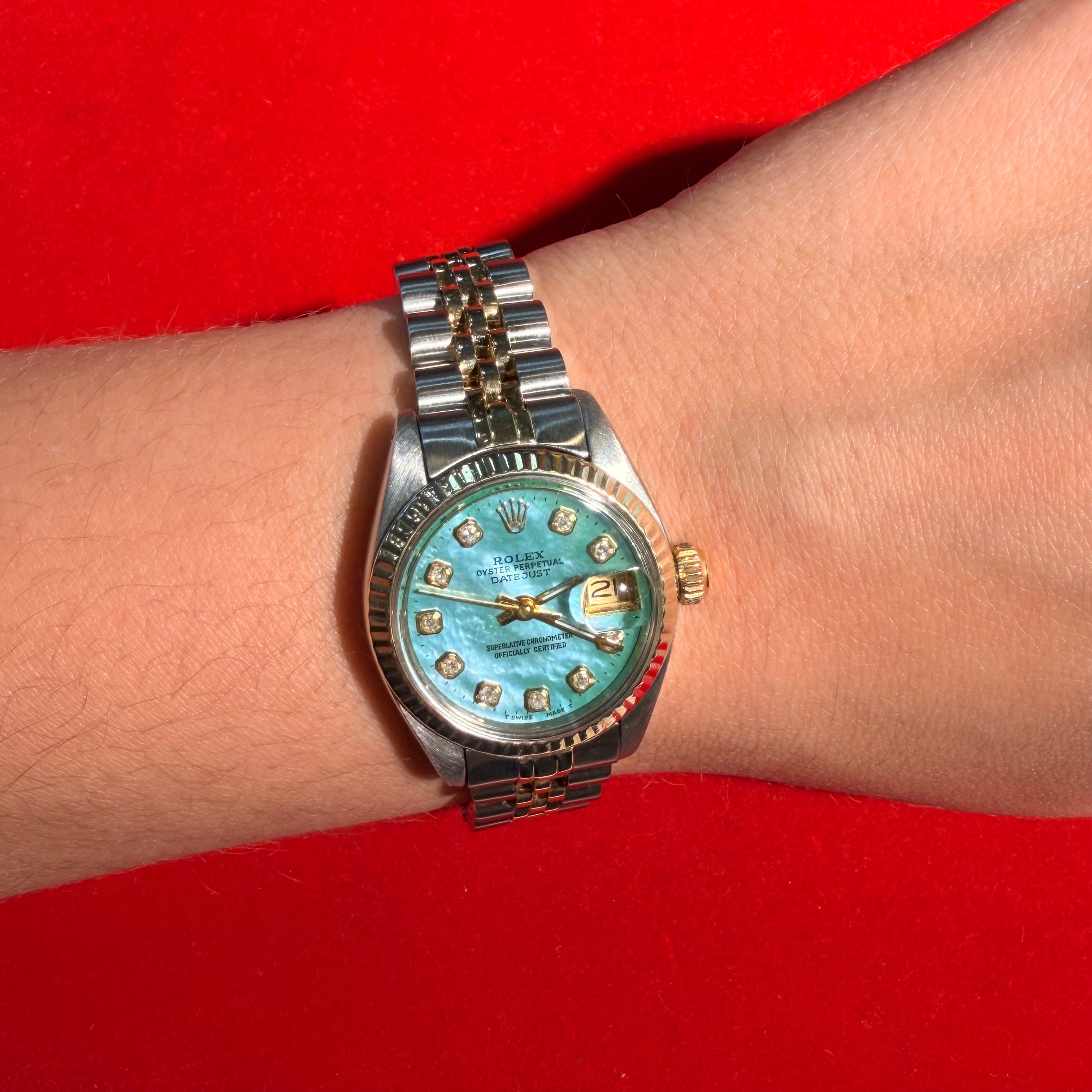 Vintage Stainless Steel and 14k Gold Jubilee 26MM Oyster Perpetual Datejust Rolex Watch Ref.6917