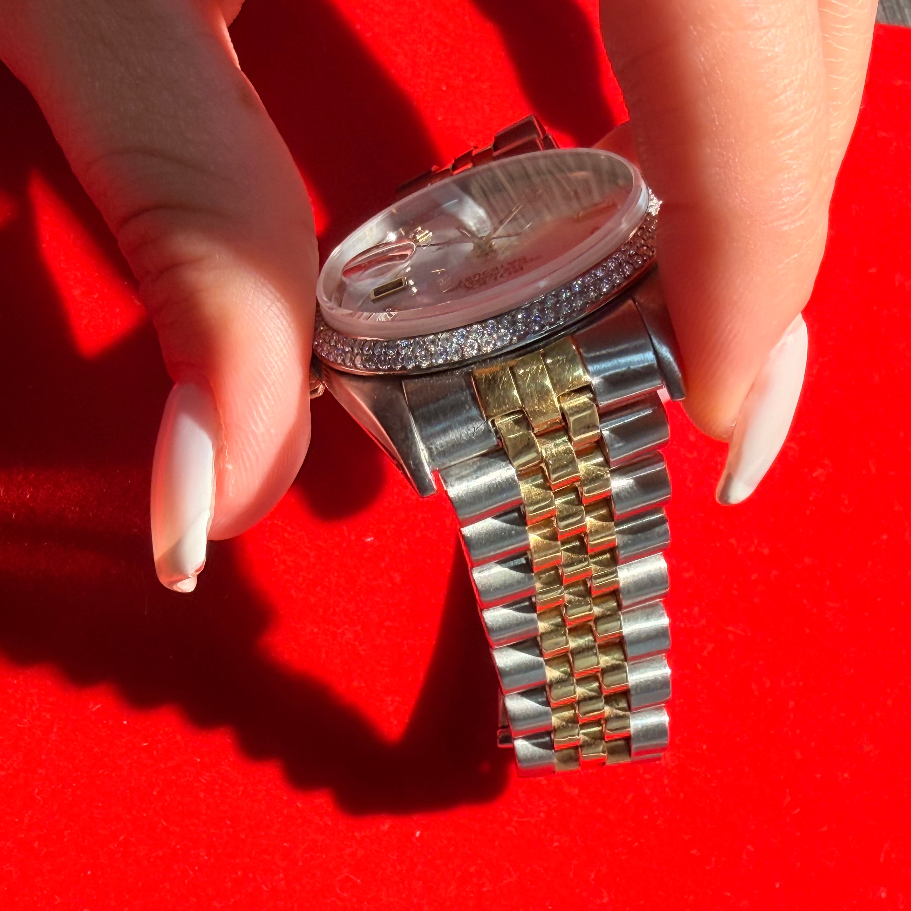 36MM Two Tone 18K&Stainless Steel Jubilee Band Date Just Rolex Ref.6605 7"