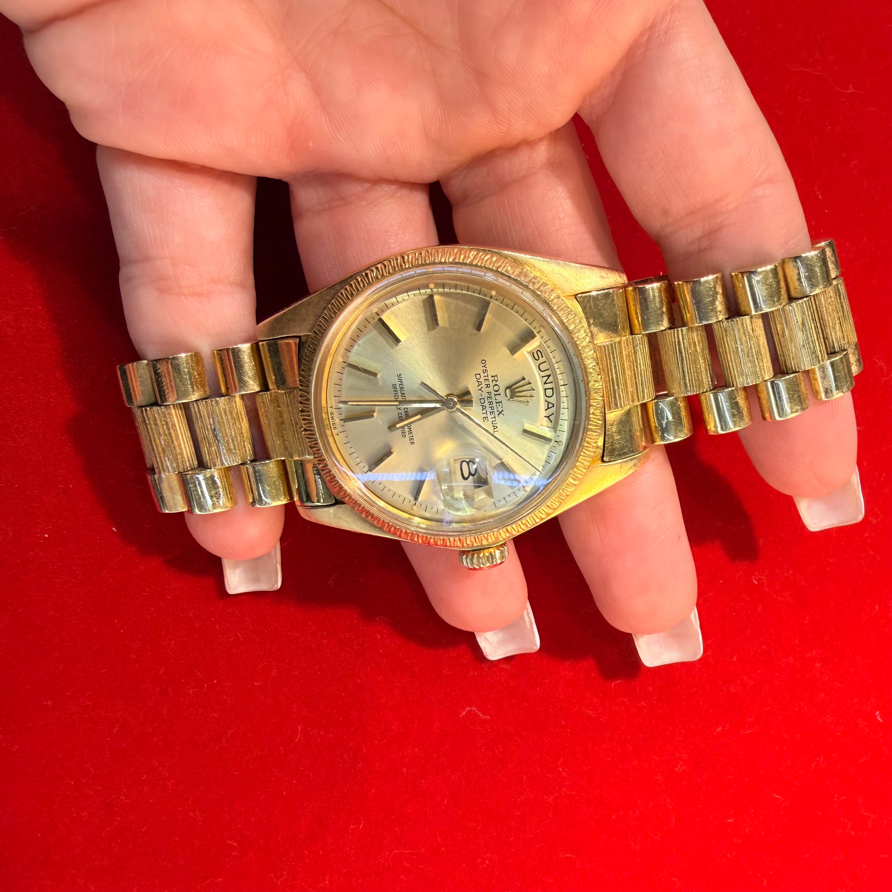 36mm DAY-DATE 18k Yellow Gold President Bark Jubilee Men’s Watch Ref.1807