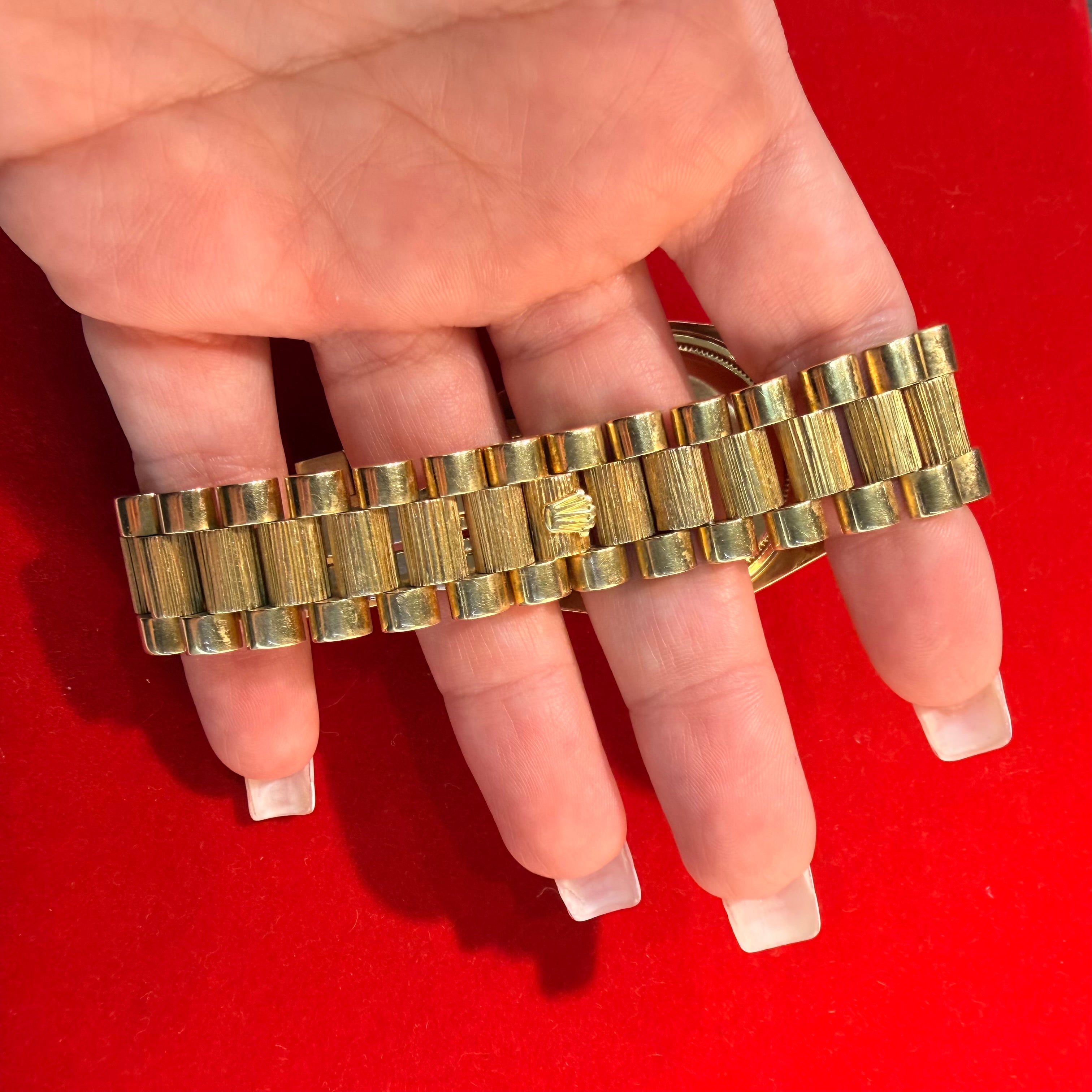 36mm DAY-DATE 18k Yellow Gold President Bark Jubilee Men’s Watch Ref.1807