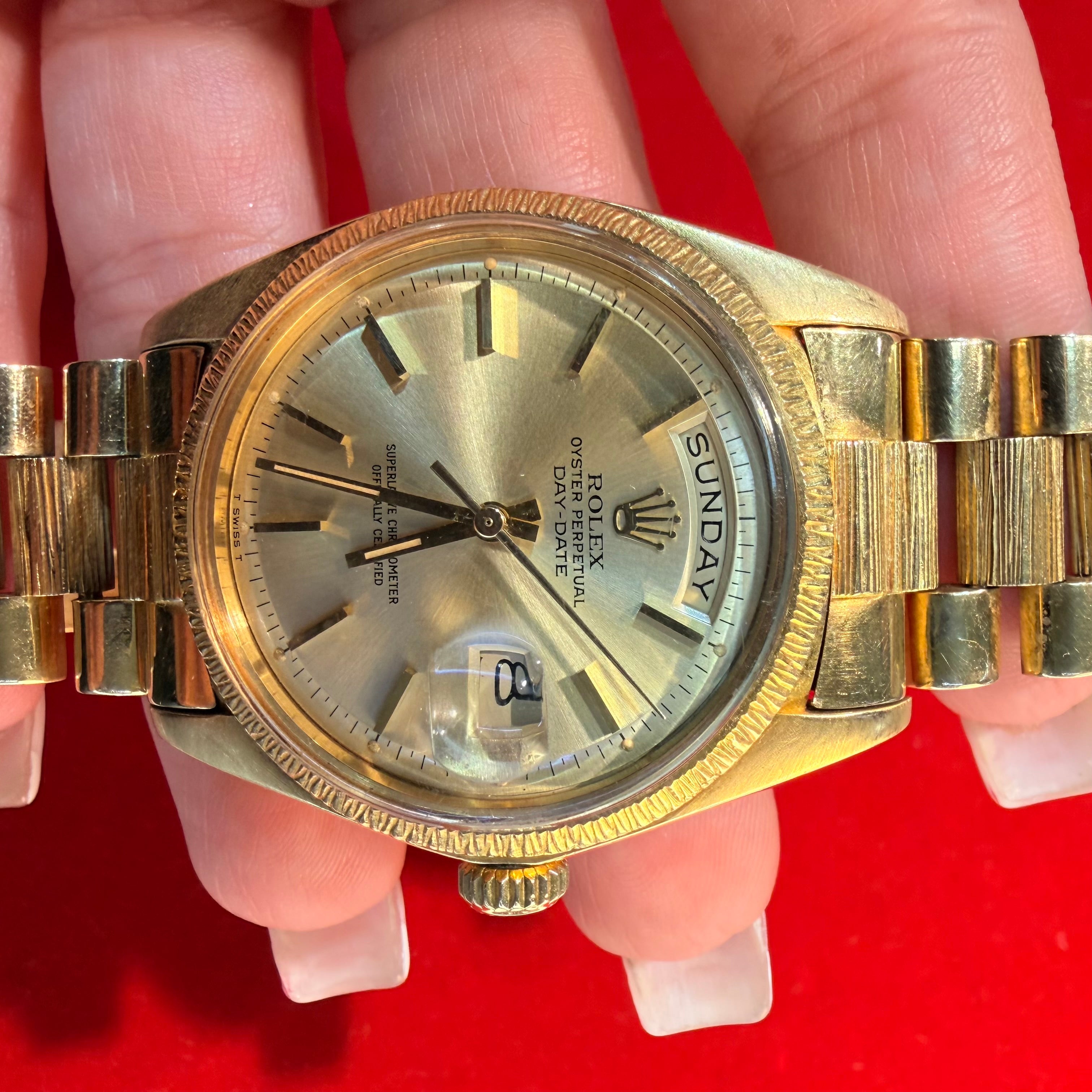 36mm DAY-DATE 18k Yellow Gold President Bark Jubilee Men’s Watch Ref.1807