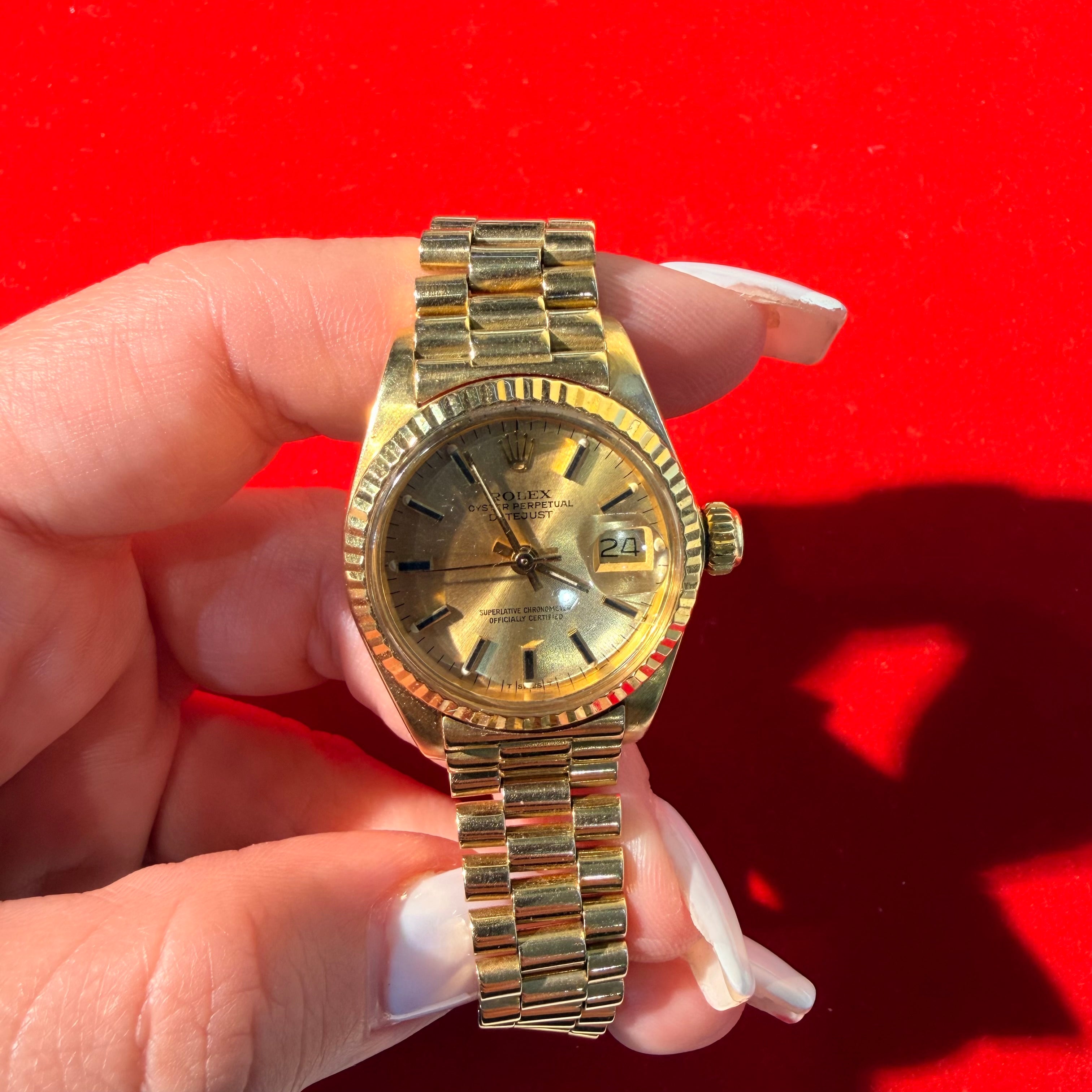 26MM 18K Yellow Gold Rolex President Ref.6917 1979