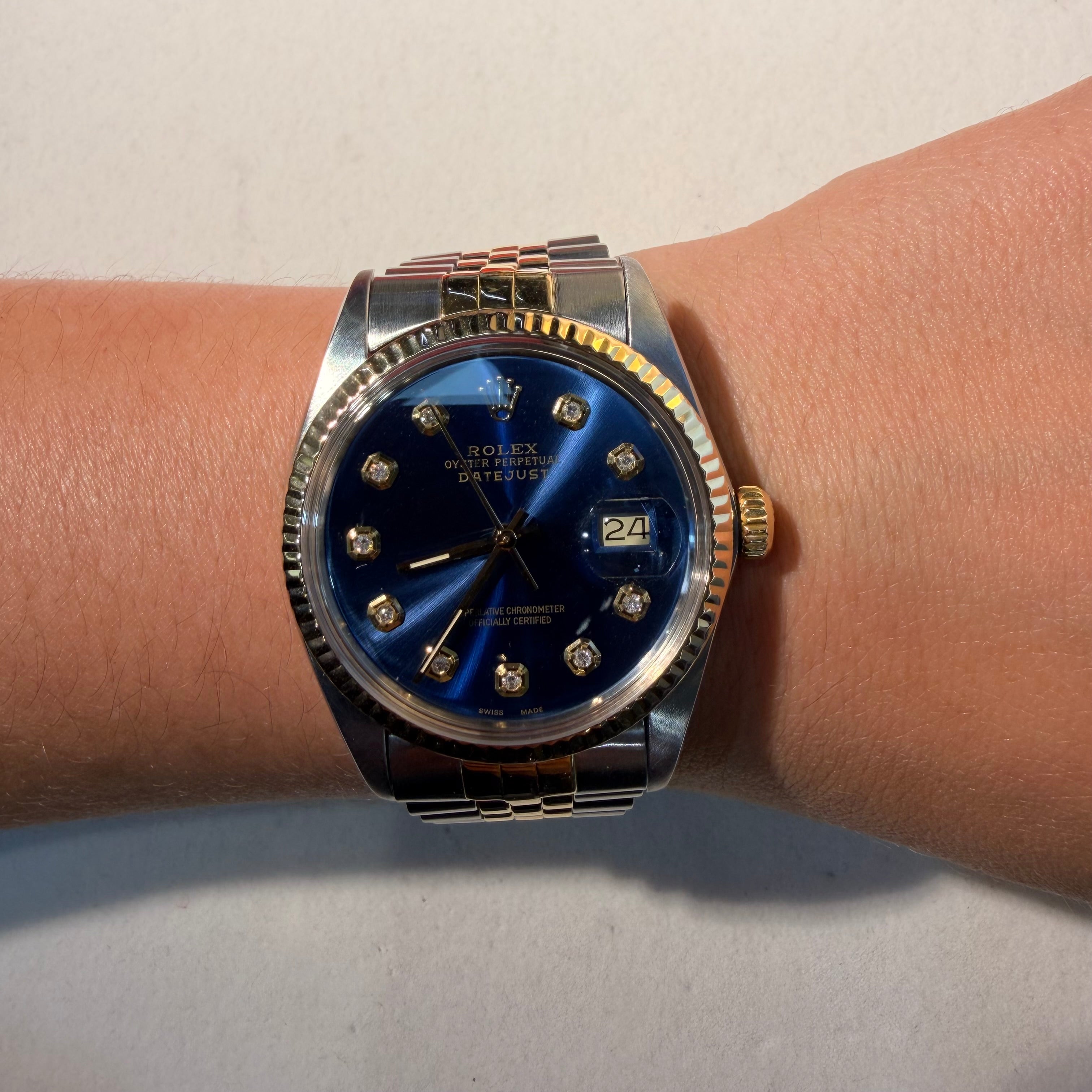 36MM Two Tone 18K&Stainless Steel Date Just Rolex Ref.16013  7.5"