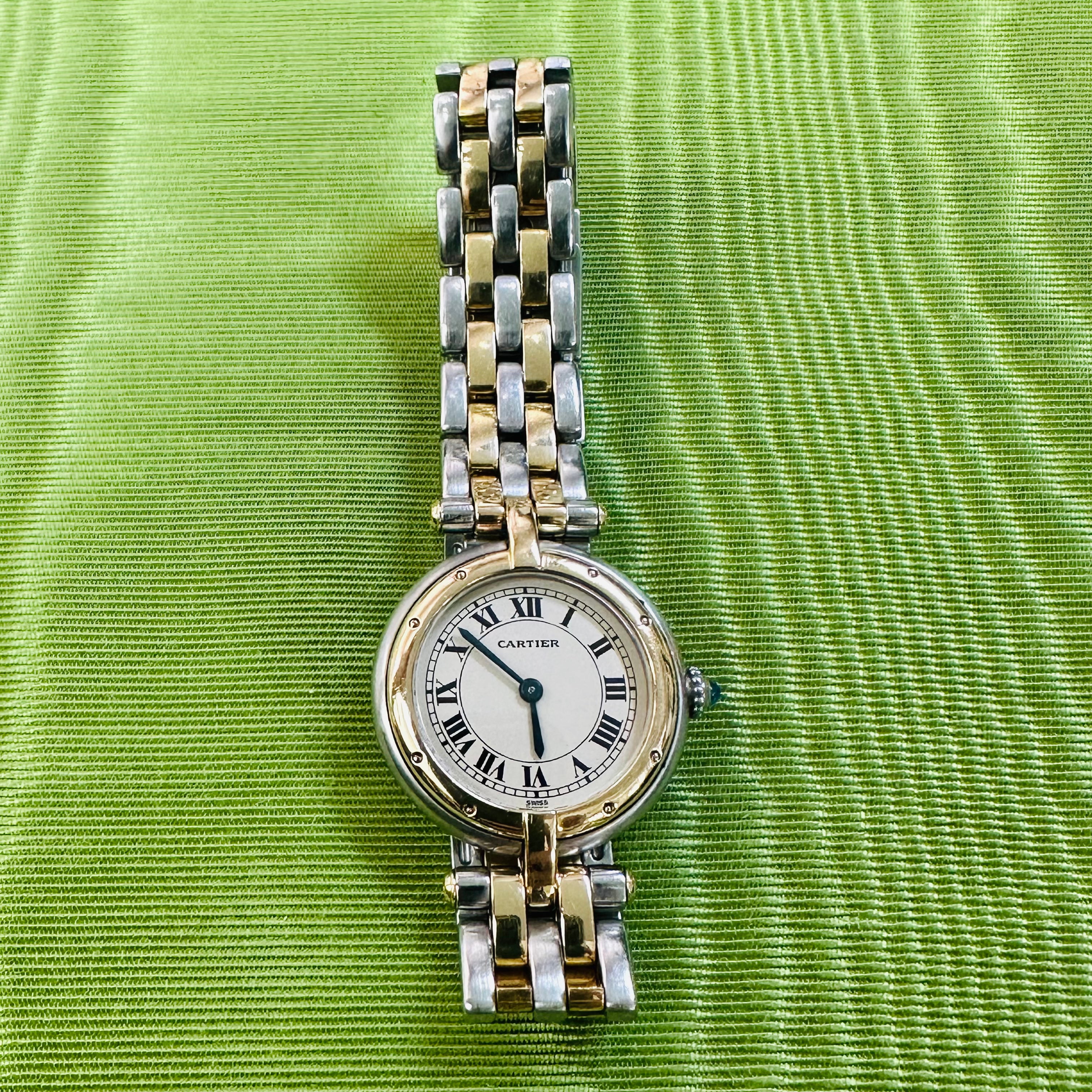 Cartier Panthere Vendome SS 18K Two Row Ladies watch 24mm