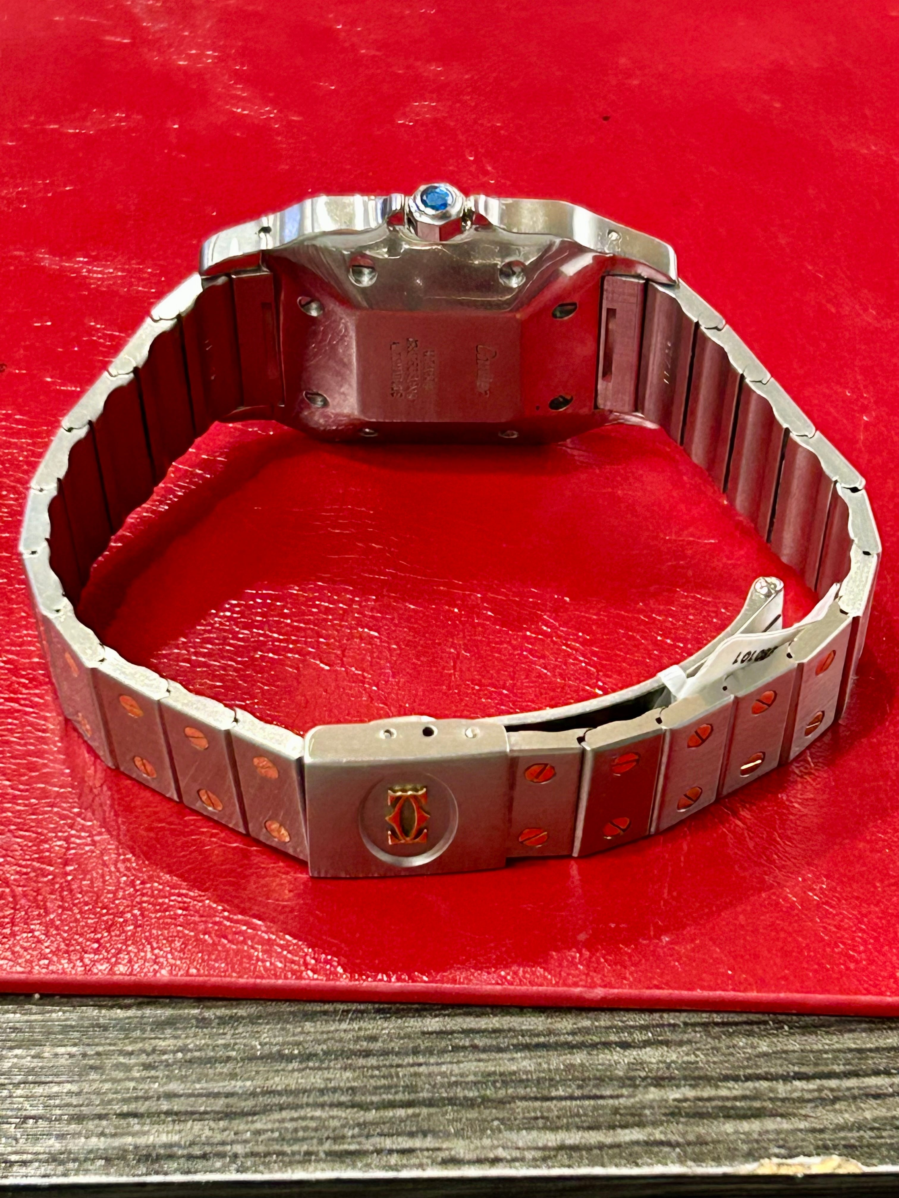 Cartier Santos Galbée LM Ref. 187901 | 29mm | Steel & 18k Yellow Gold | Quartz | Wrist 8"