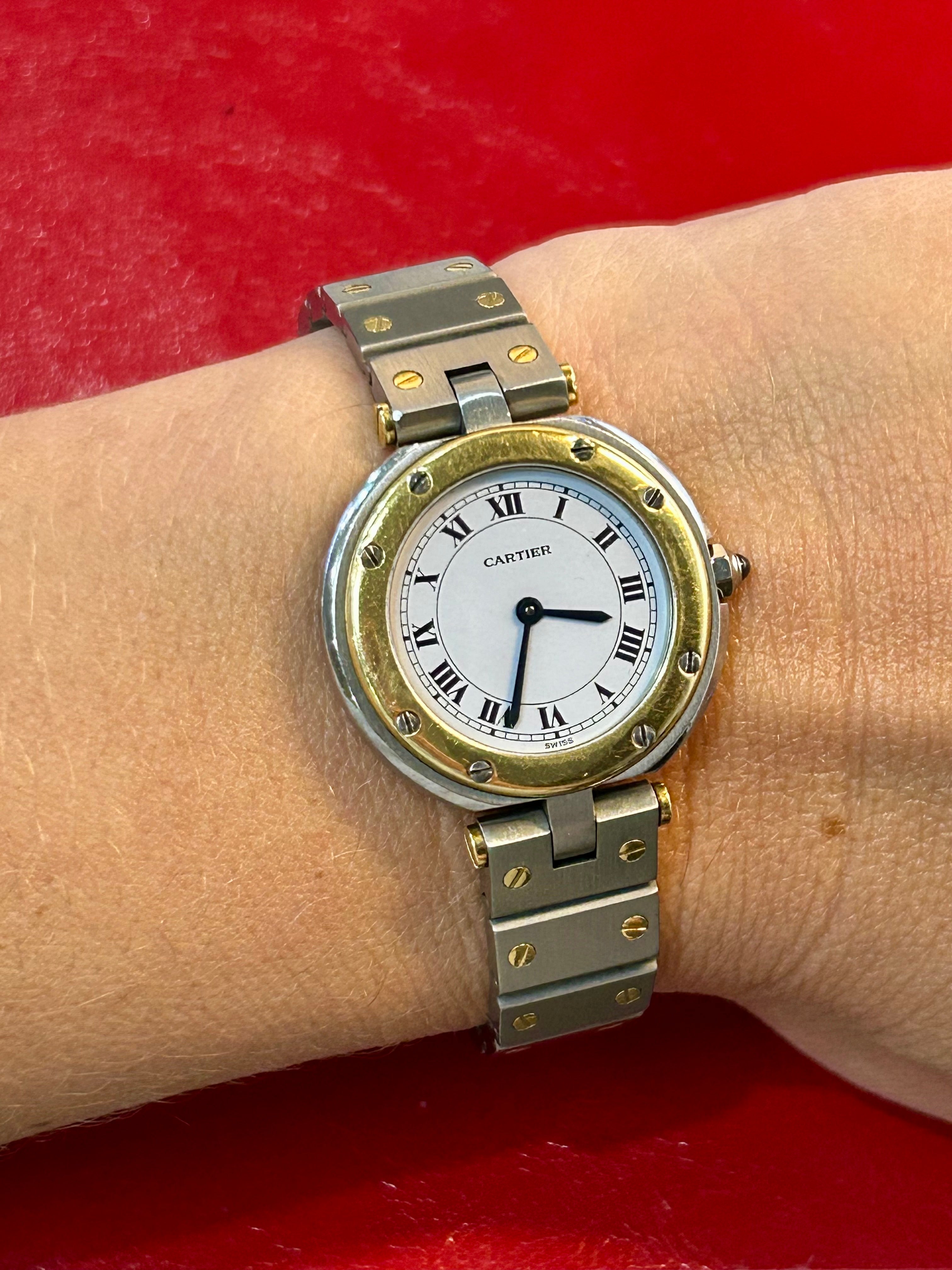 Cartier Santos Ronde Vendome Watch | Ref 8191 | 27mm | 18K Yellow Gold & Steel