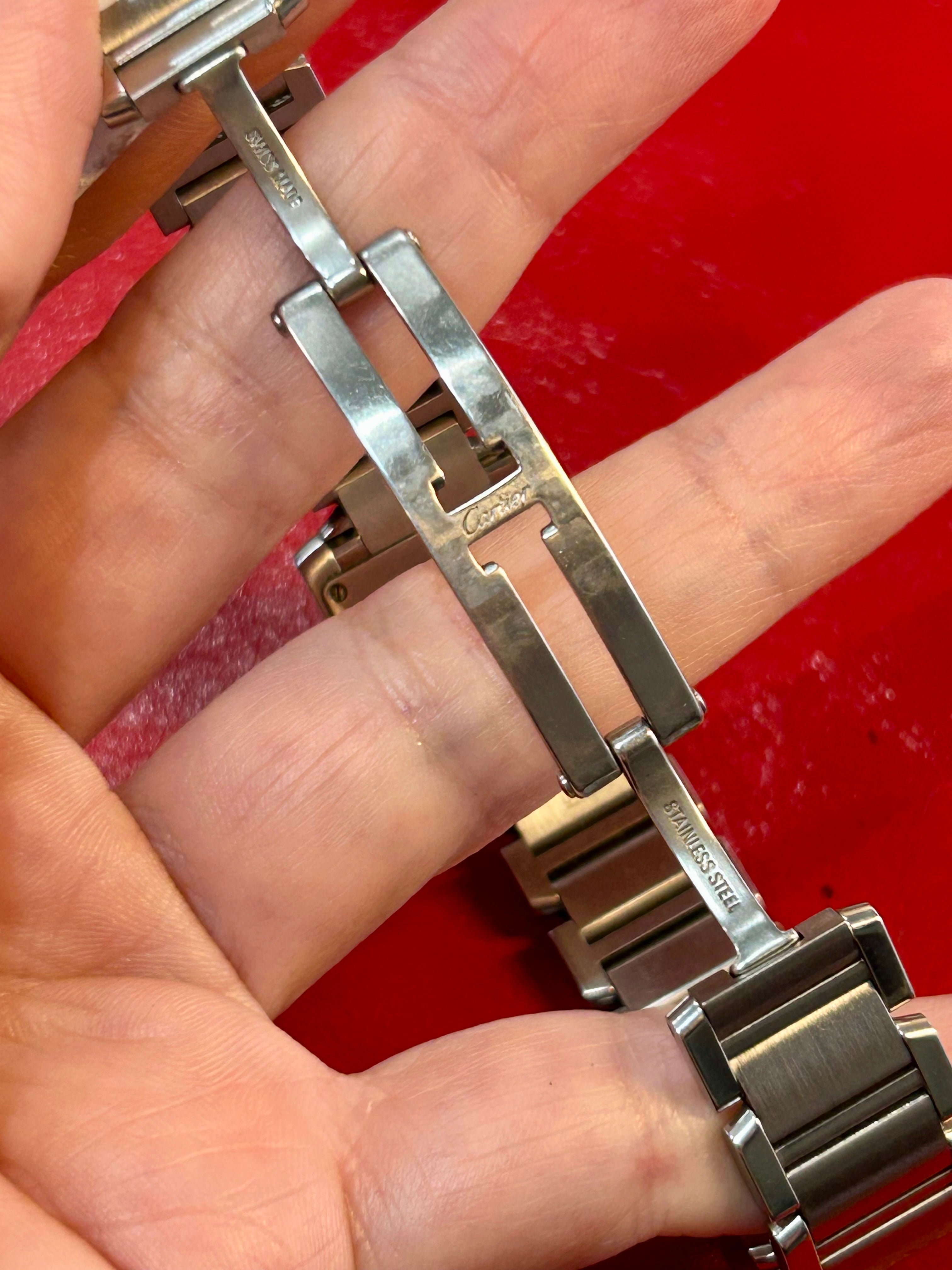 Cartier Tank Française Ref. 2384 | 22mm Small | Stainless Steel White Roman Dial Quartz Watch