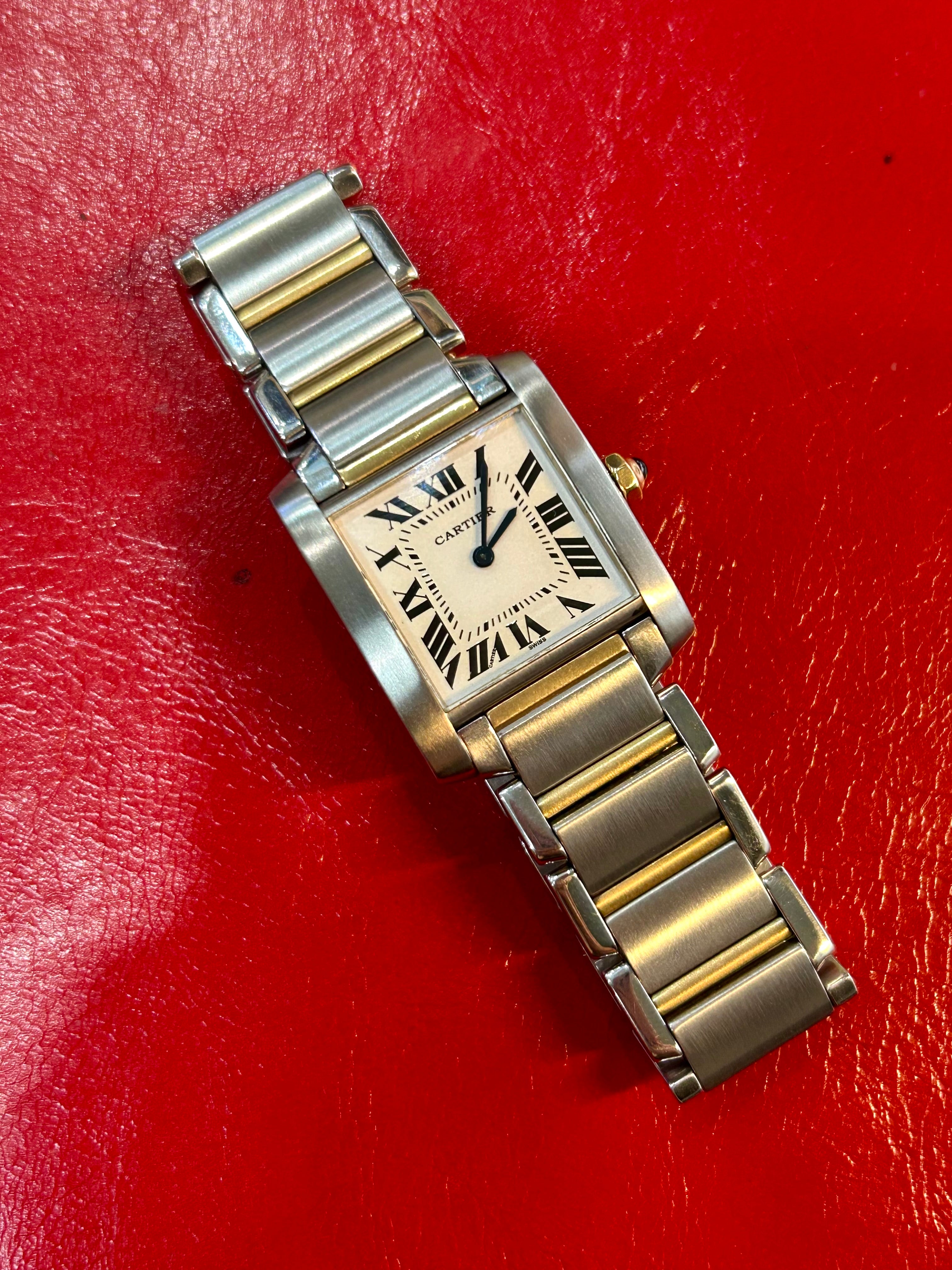 Cartier Tank Française Ref. 2301 | Midsize 25mm | Stainless Steel & 18K Yellow Gold Quartz Watch