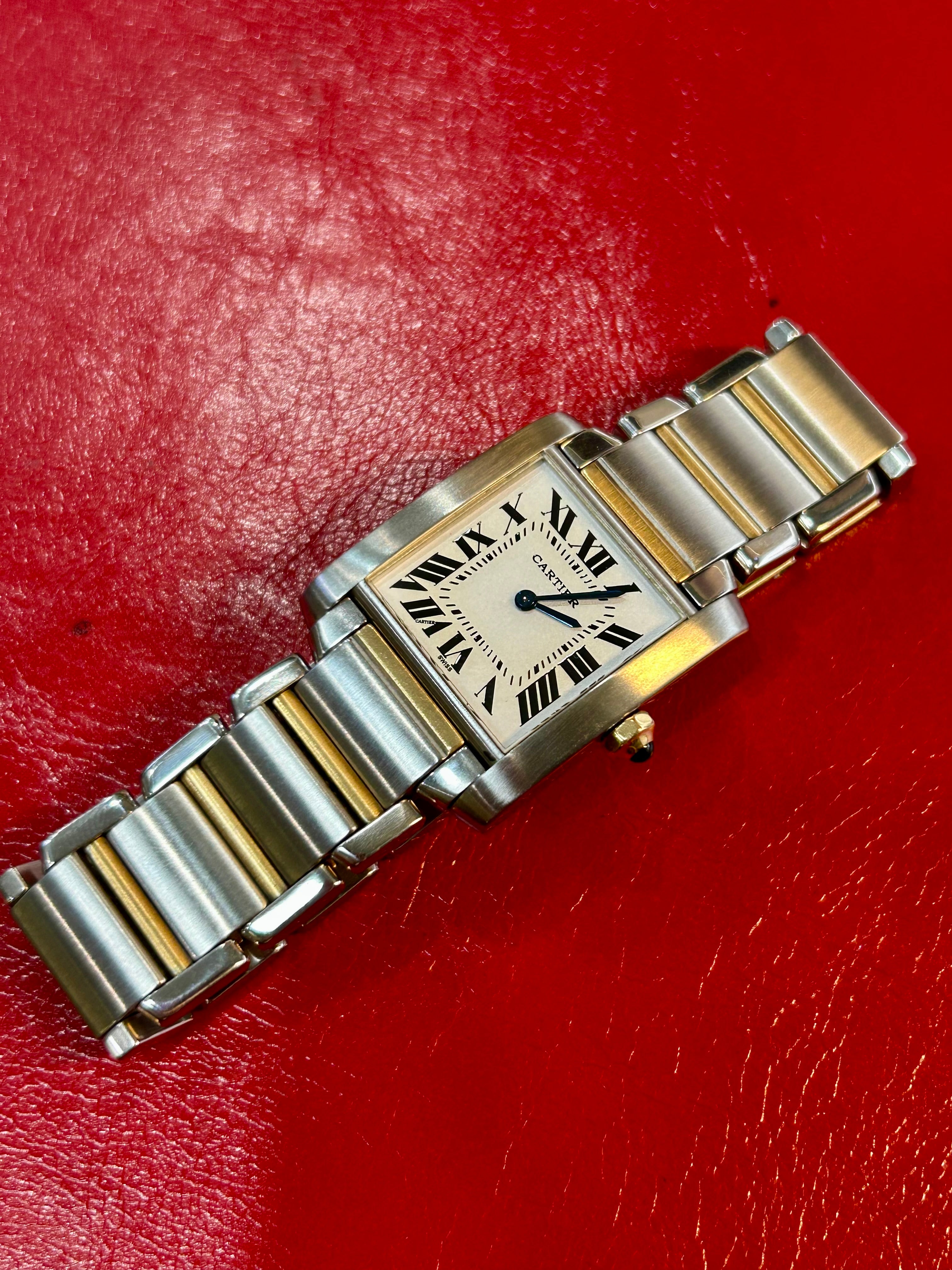 Cartier Tank Française Ref. 2301 | Midsize 25mm | Stainless Steel & 18K Yellow Gold Quartz Watch